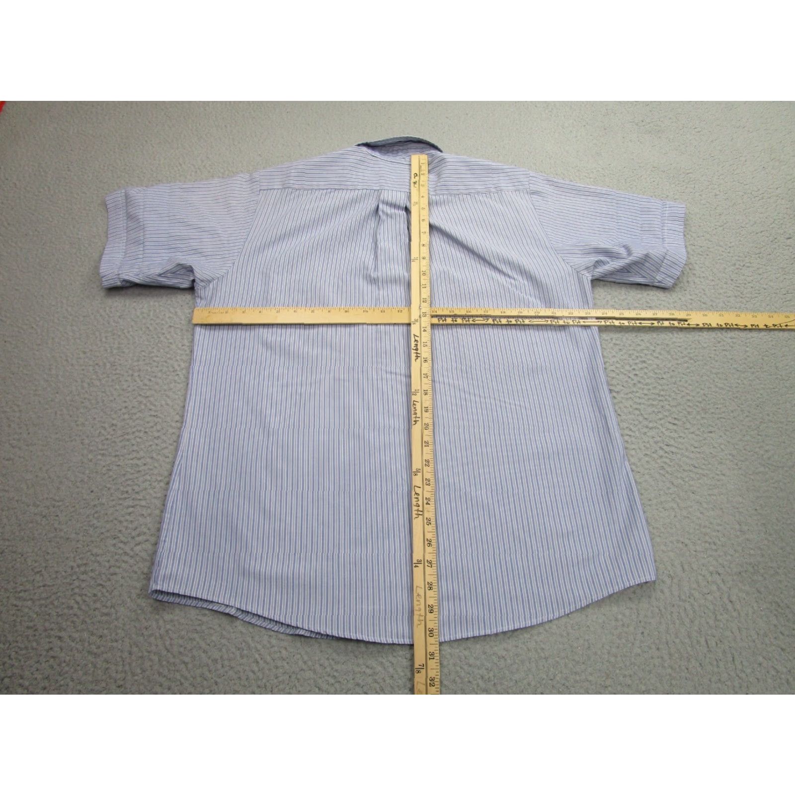 Vintage VINTAGE Hercules Cotton Blend Button-Up Shirt Mens Large Blue Striped 80s USA Workwear Size US L / EU 52-54 / 3 - 6 Thumbnail