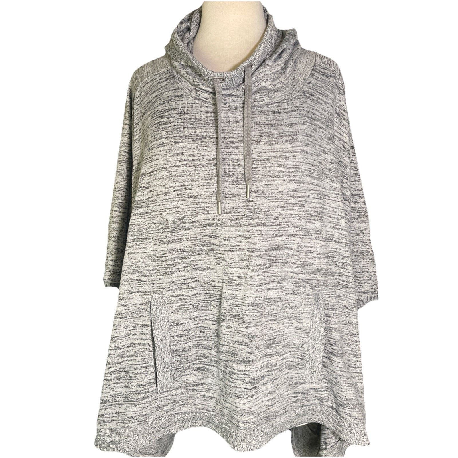 Athleta Athleta Blissful Poncho Medium Sweatshirt Hoodie Gray Size M / US 6-8 / IT 42-44 - 1 Thumbnail