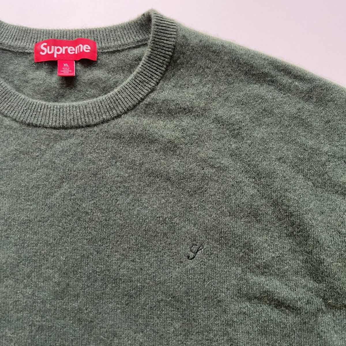Supreme Supreme Cashmere Sweater Green XL Size US XL / EU 56 / 4 - 3 Thumbnail