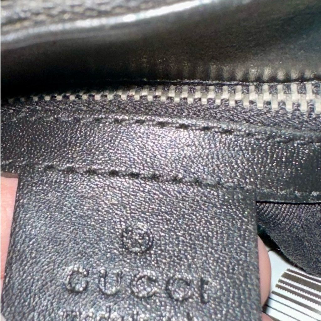 Gucci Gucci Black GG Mono Belted Bag Bucket Tote, Silver Hardware Size ONE SIZE - 9 Thumbnail