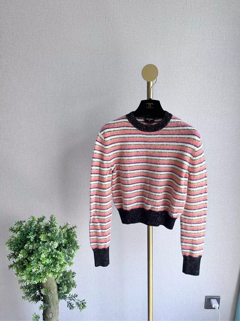Chanel Chanel 22A Striped Knit Sweater - dmc Size US S / EU 44-46 / 1 - 1 Thumbnail