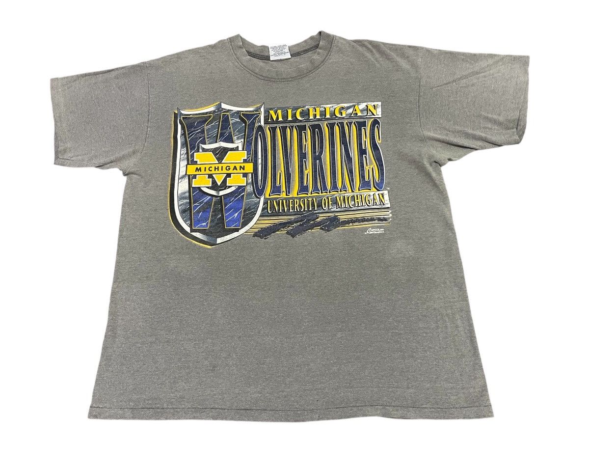 NFL 90s MICHIGAN WOLVERINES FADED TEES RARE Size US XL / EU 56 / 4 - 1 Thumbnail