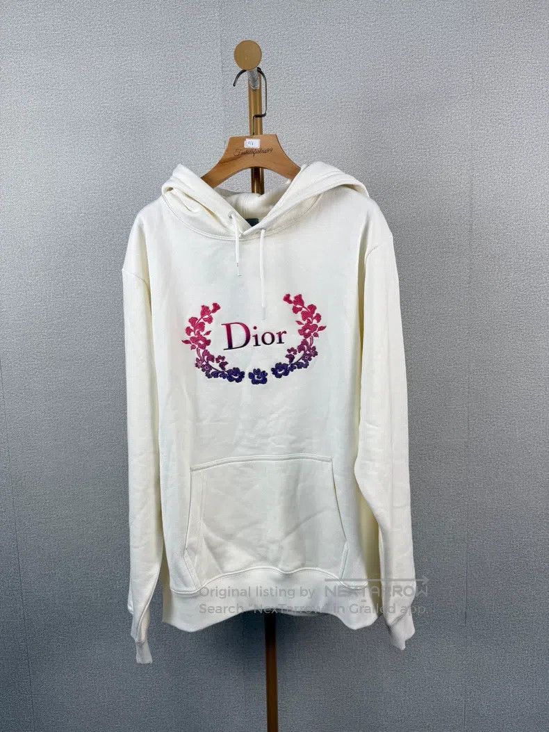 Dior Dior White embroidered sweatshirt Size US L / EU 52-54 / 3 - 1 Thumbnail