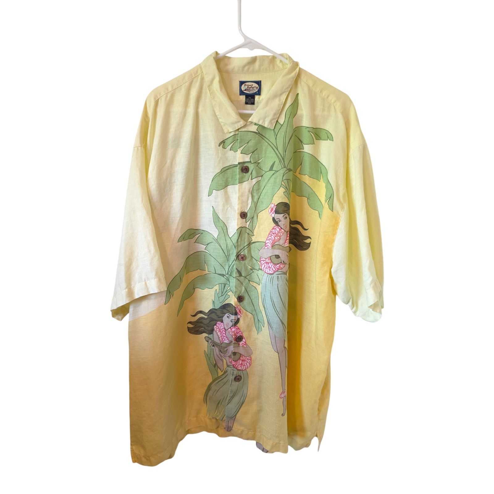 Tommy Bahama Tommy Bahama Hula Girl Linen Button Front Camp Shirt XXL Size US XXL / EU 58 / 5 - 1 Thumbnail