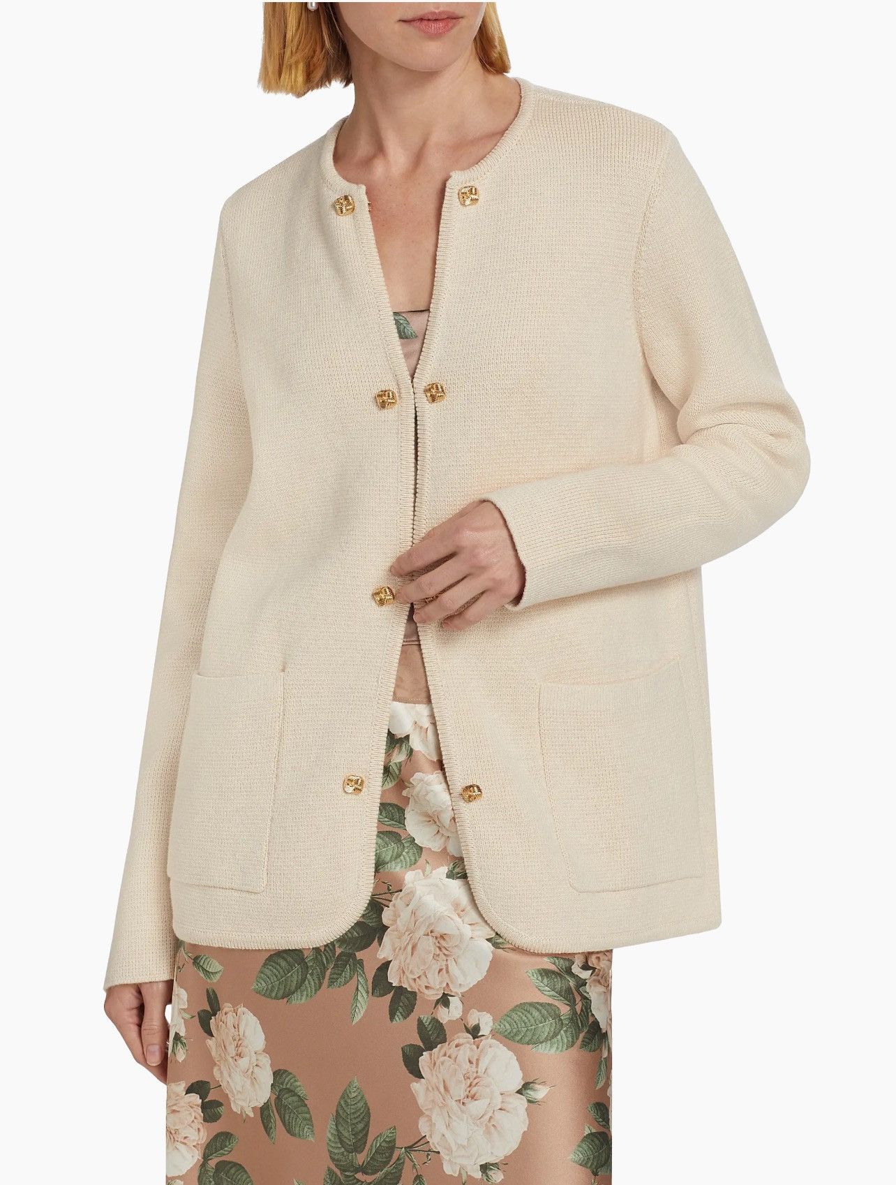 CAMI NYC Cami NYC Allen Cotton-Cashmere Crewneck Cardigan size S Size S / US 4 / IT 40 - 3 Thumbnail