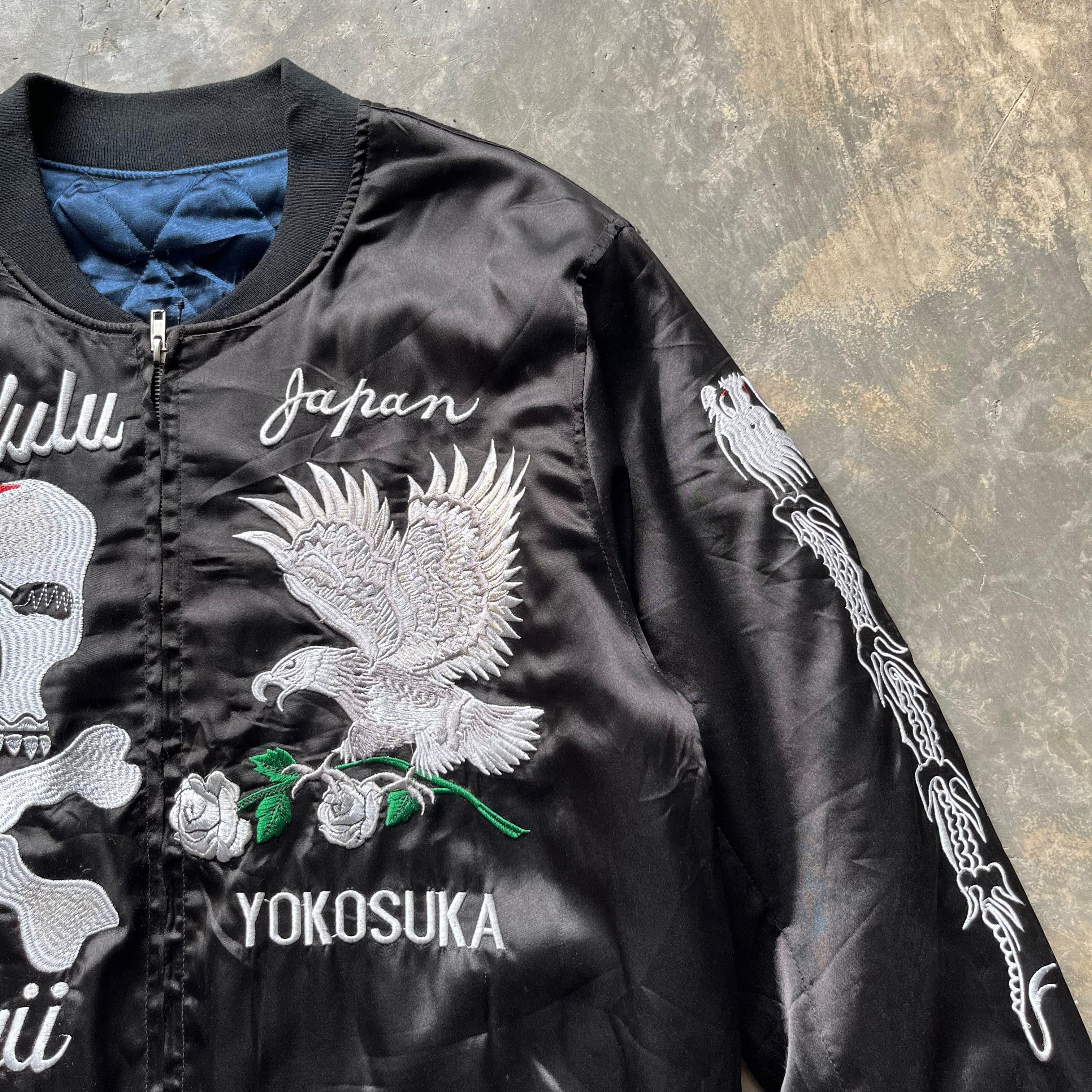 14th Addiction VTG💥 Sukajan Jacket Japanese Brand Skull Eagles Embroidery Size US XL / EU 56 / 4 - 7 Thumbnail