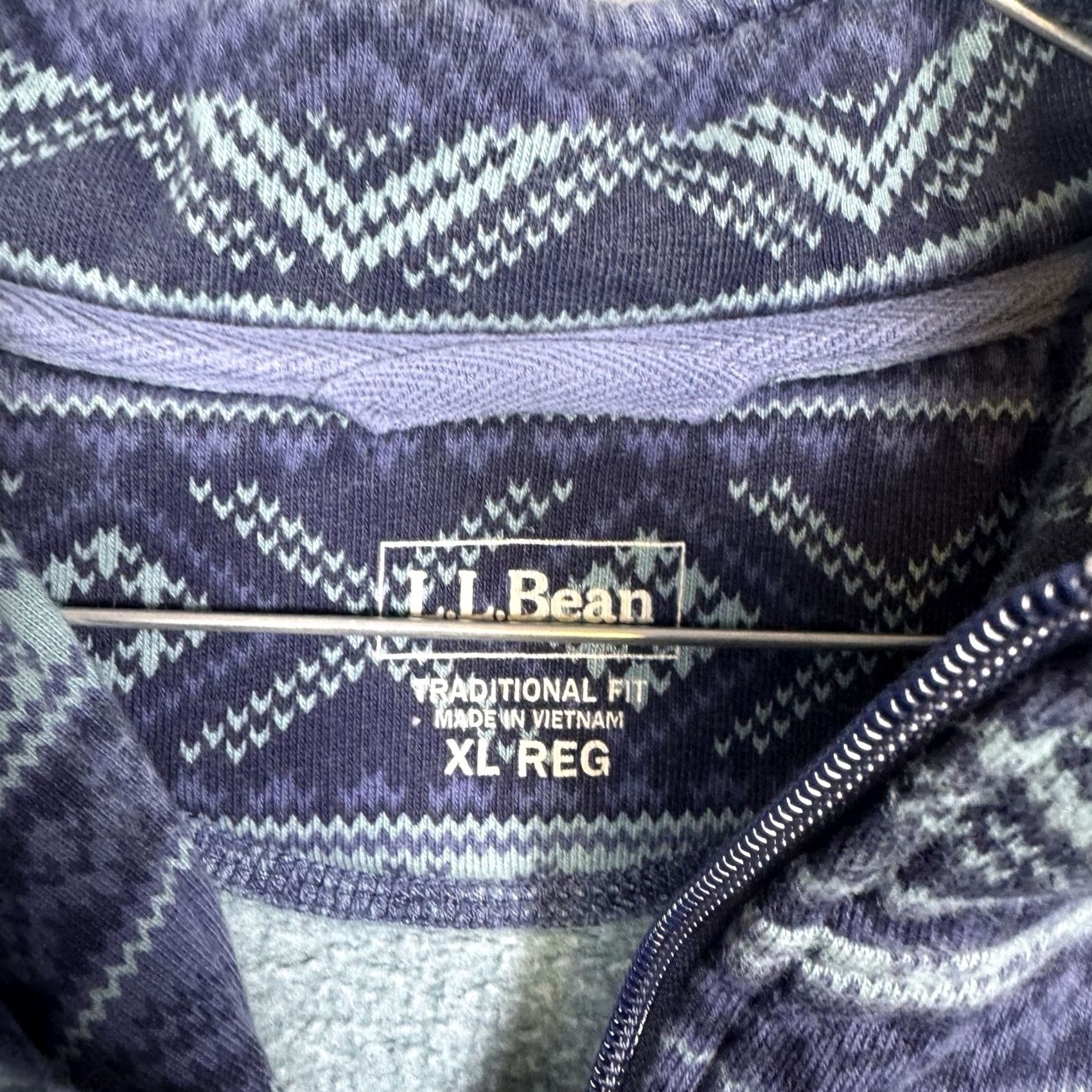 Vintage VINTAGE L.L. Bean Sweater Mens XL Athletic Sweats 1/4 Zip Pullover Aztec All Over 515588 Size US XL / EU 56 / 4 - 5 Thumbnail