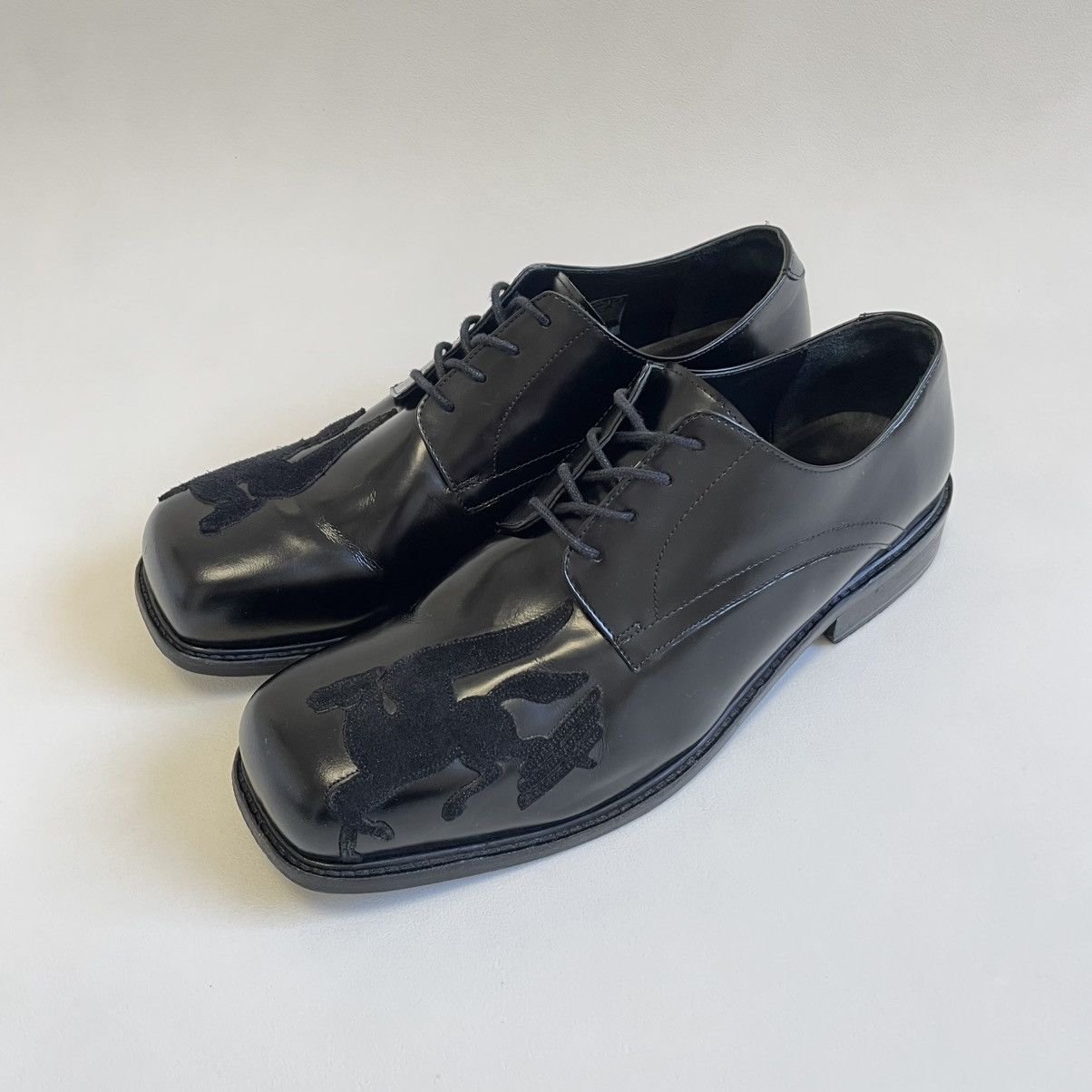 Stefan Cooke ‘Pegasus Patch’ Square Toe Leather Derby Shoes Size US 12 / EU 45 - 9 Thumbnail