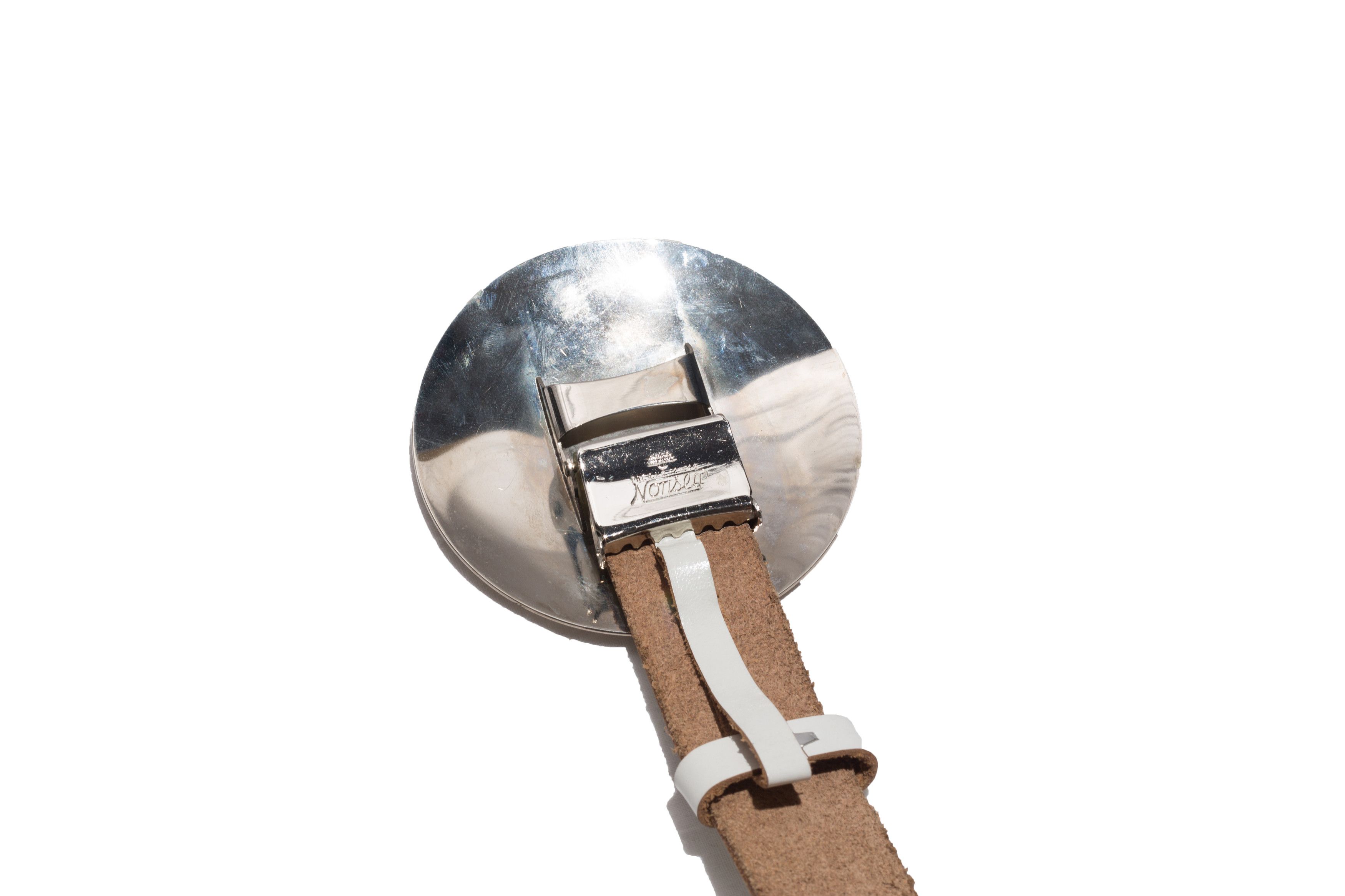 Tricot Comme des Garcons Chrome Dome Buckle Leather Belt Size ONE SIZE - 6 Thumbnail