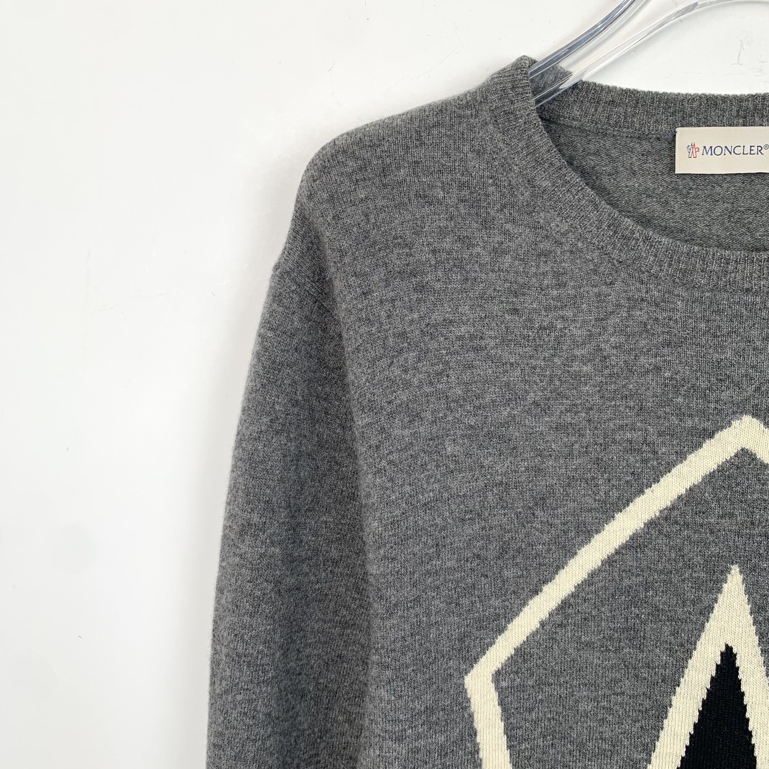 Moncler Moncler Wool Knit Patch Crewneck (Size L) Size L / US 10 / IT 46 - 7 Thumbnail