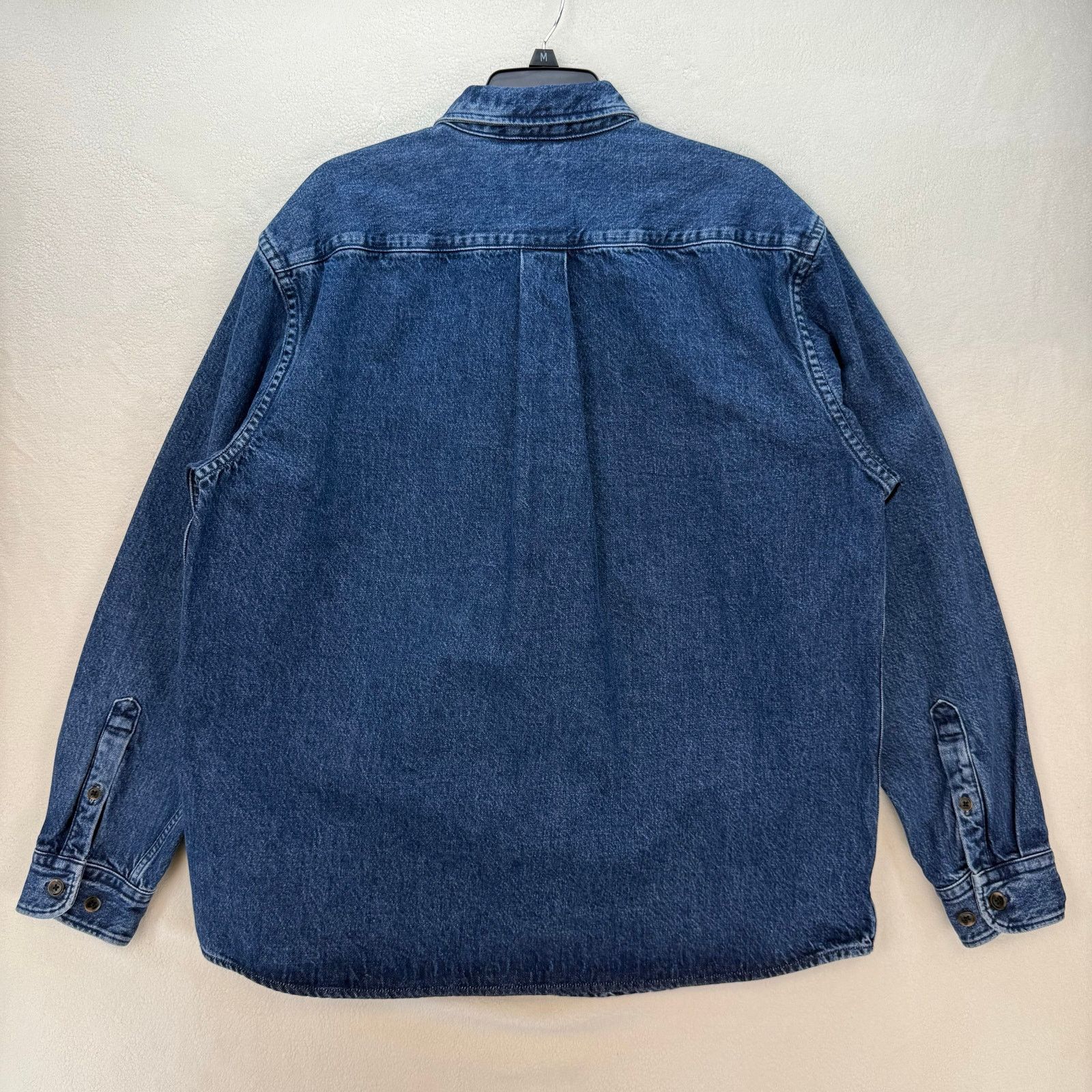 Hugo Boss HUGO BOSS MEN'S XLARGE RELAXED FIT DENIM SHIRT BLUE THICK Size US XL / EU 56 / 4 - 6 Thumbnail