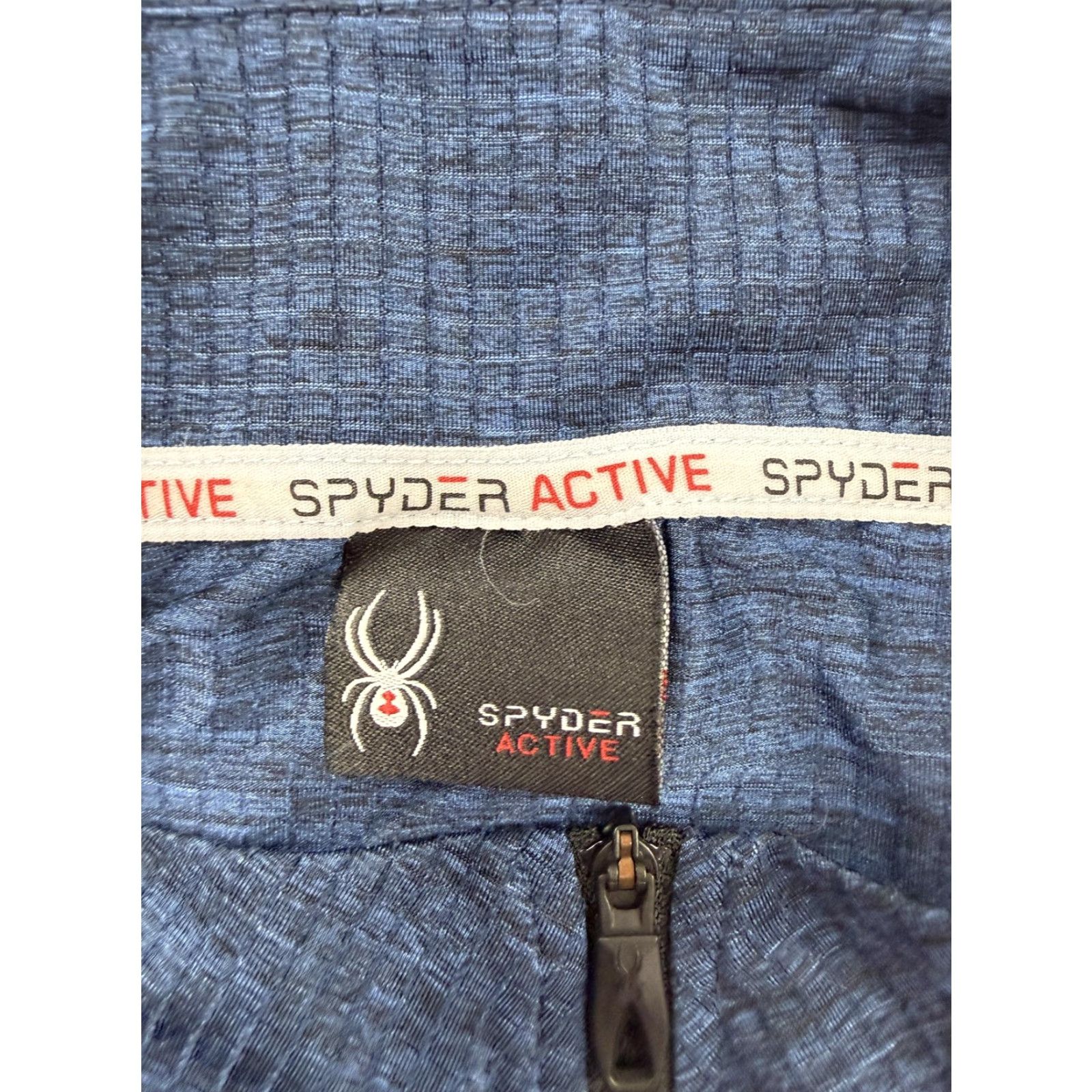 Spyder Spyder Active Pullover Mens XL Blue Quarter Zip Long Sleeve Shirt Athletic Size US XL / EU 56 / 4 - 3 Thumbnail