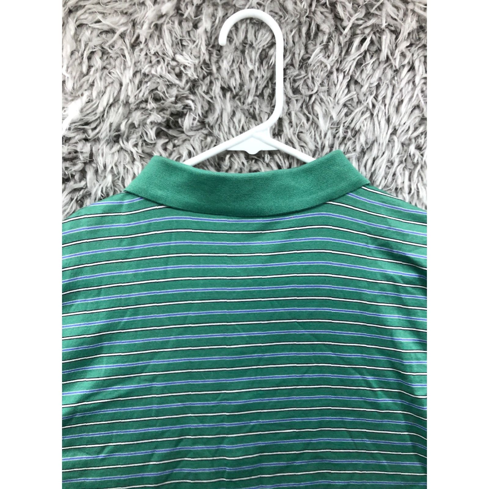 Vintage Fairway & Greene Green Striped Polo Shirt Mens XL Short Sleeve Casual Regular Fit Size US XL / EU 56 / 4 - 8 Thumbnail