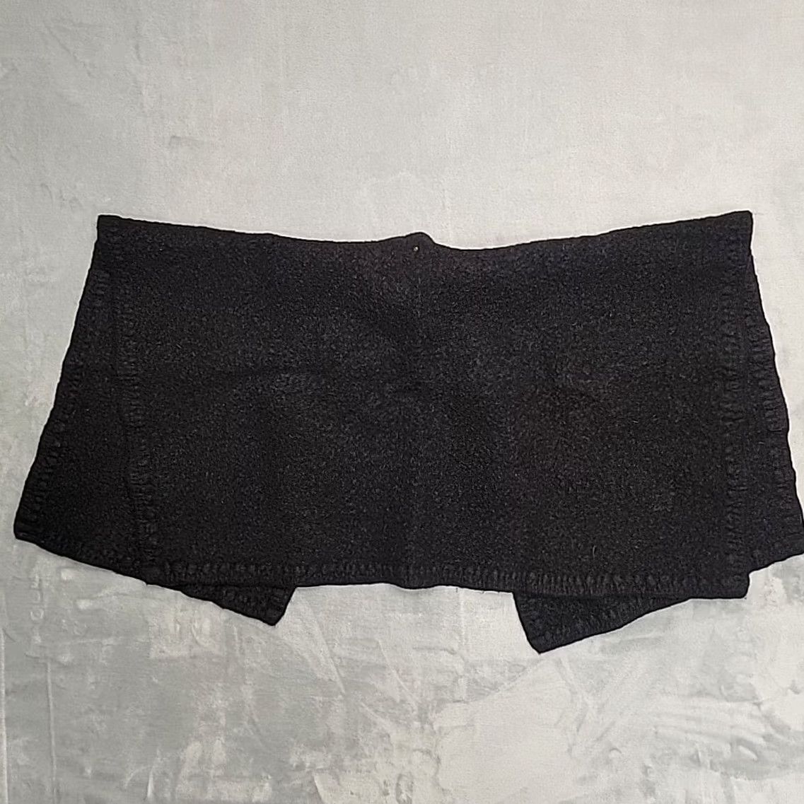 Vintage Cuyana Women OS Black Wool Blend Poncho Cape Minimalist Open Front Size ONE SIZE - 5 Thumbnail