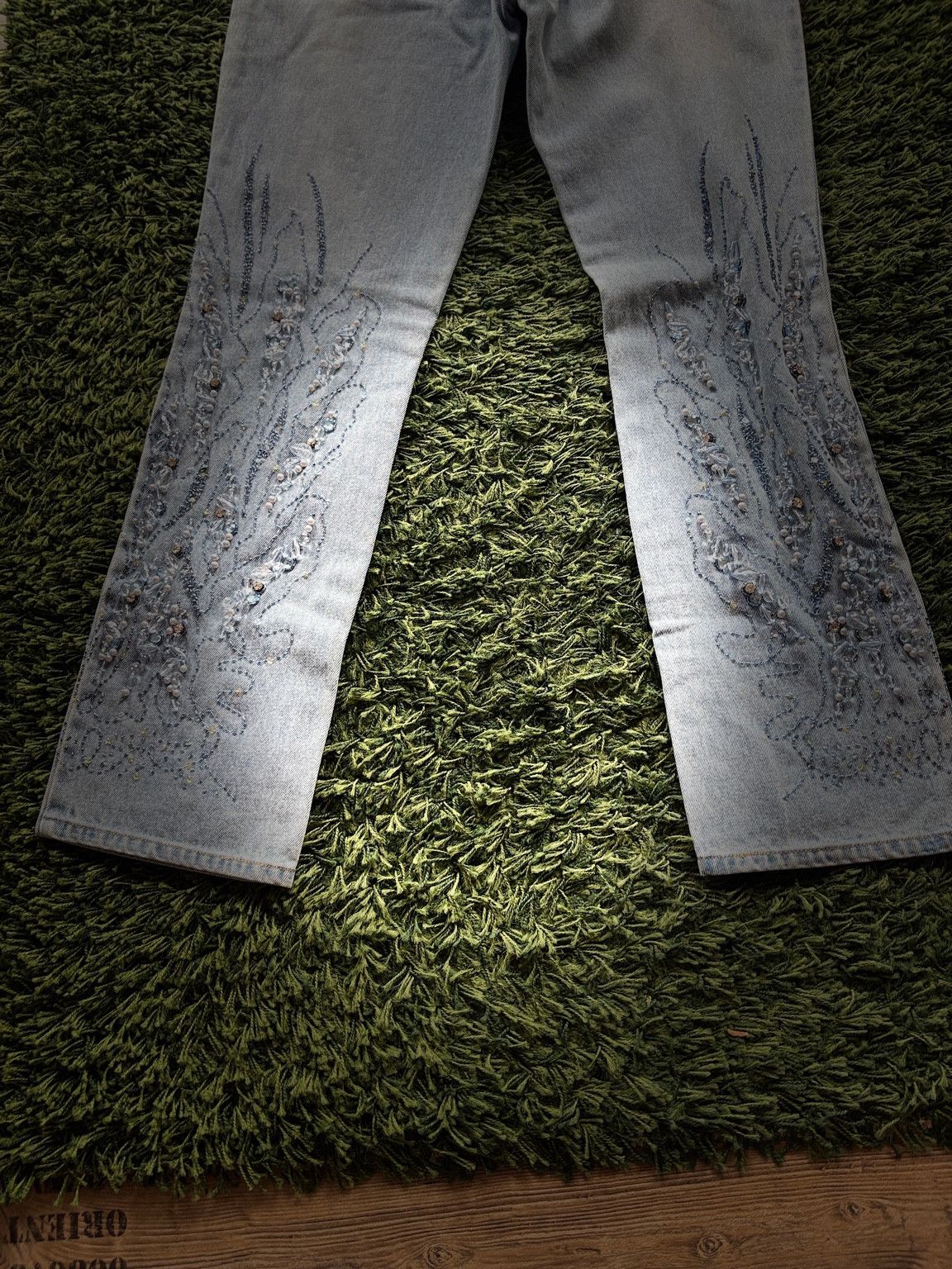 Other Renato Nucci Hand-Embroidered Couture Jeans (Rare 2002) Size 32" / US 10 / IT 46 - 6 Thumbnail