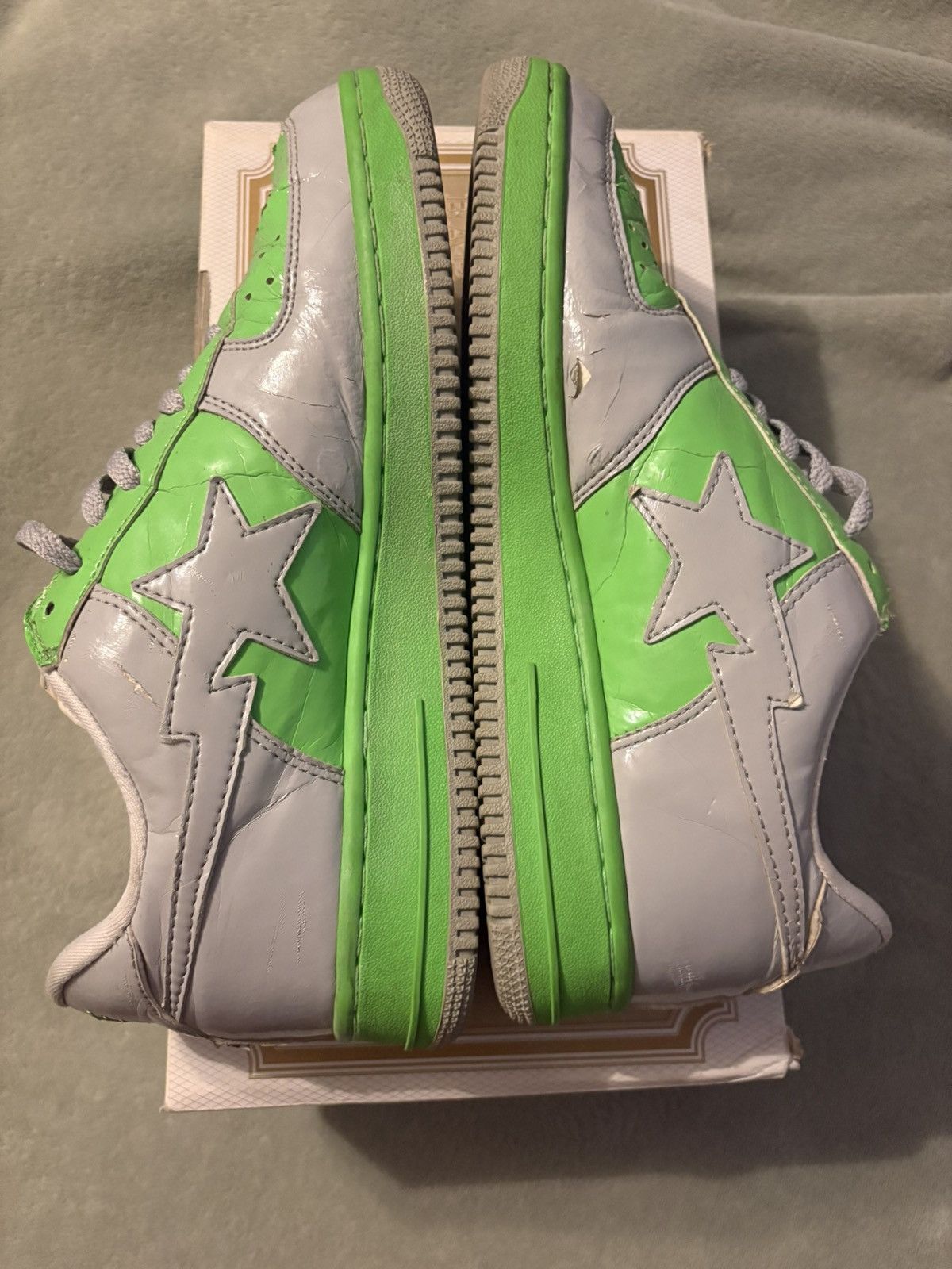 Bape Bapesta FS-001 Low ‘Grey Lime Green’ 2005 Size US 11 / EU 44 - 5 Thumbnail