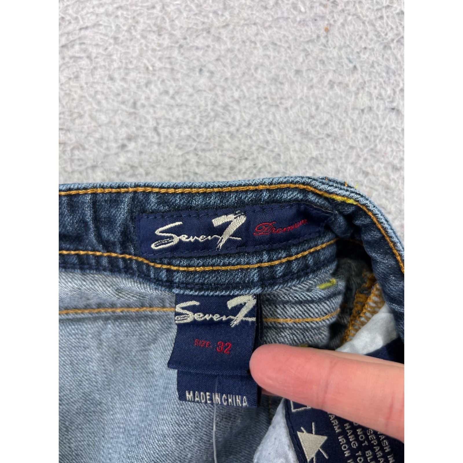 Vintage VINTAGE Seven7 Women's Jeans Pants Bootcut Flare Low Rise Denim Cotton Blend Size 32 Blue Size 24" / US 00 / IT 34 - 6 Thumbnail