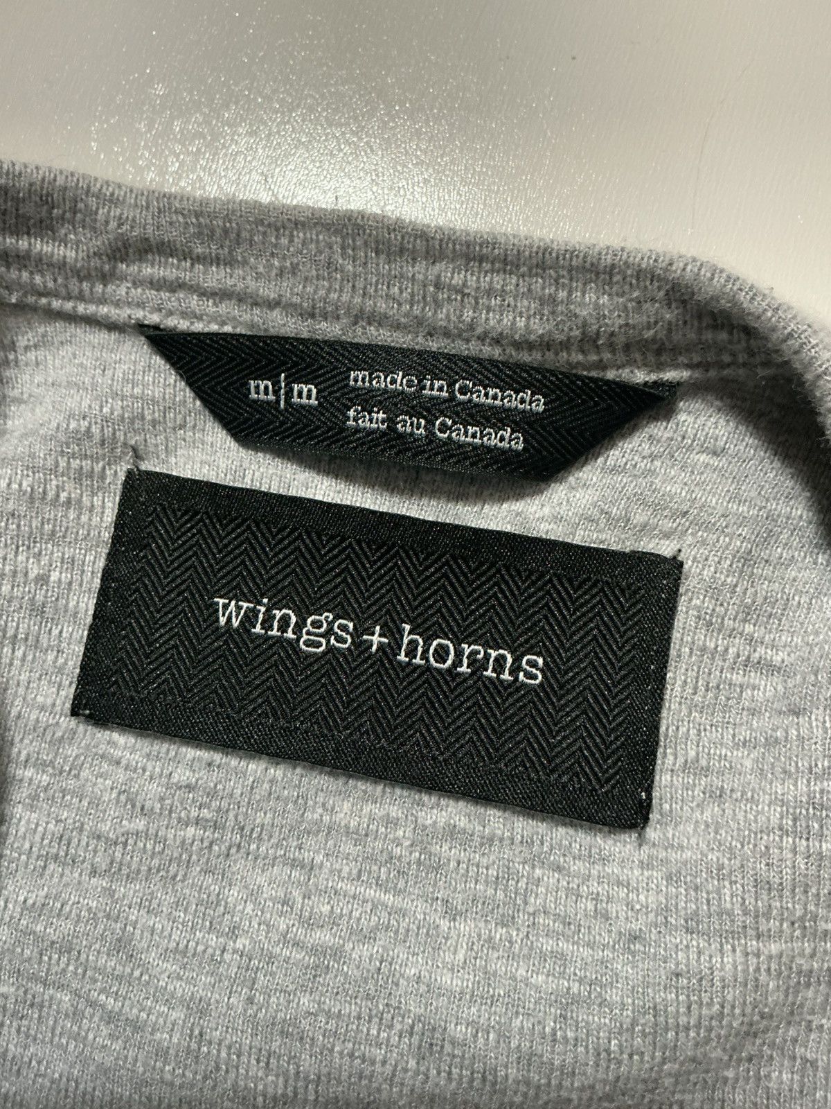 Wings + Horns Wings + Horns Heather Gray Textured Curved Hem T-Shirt Size US M / EU 48-50 / 2 - 6 Thumbnail