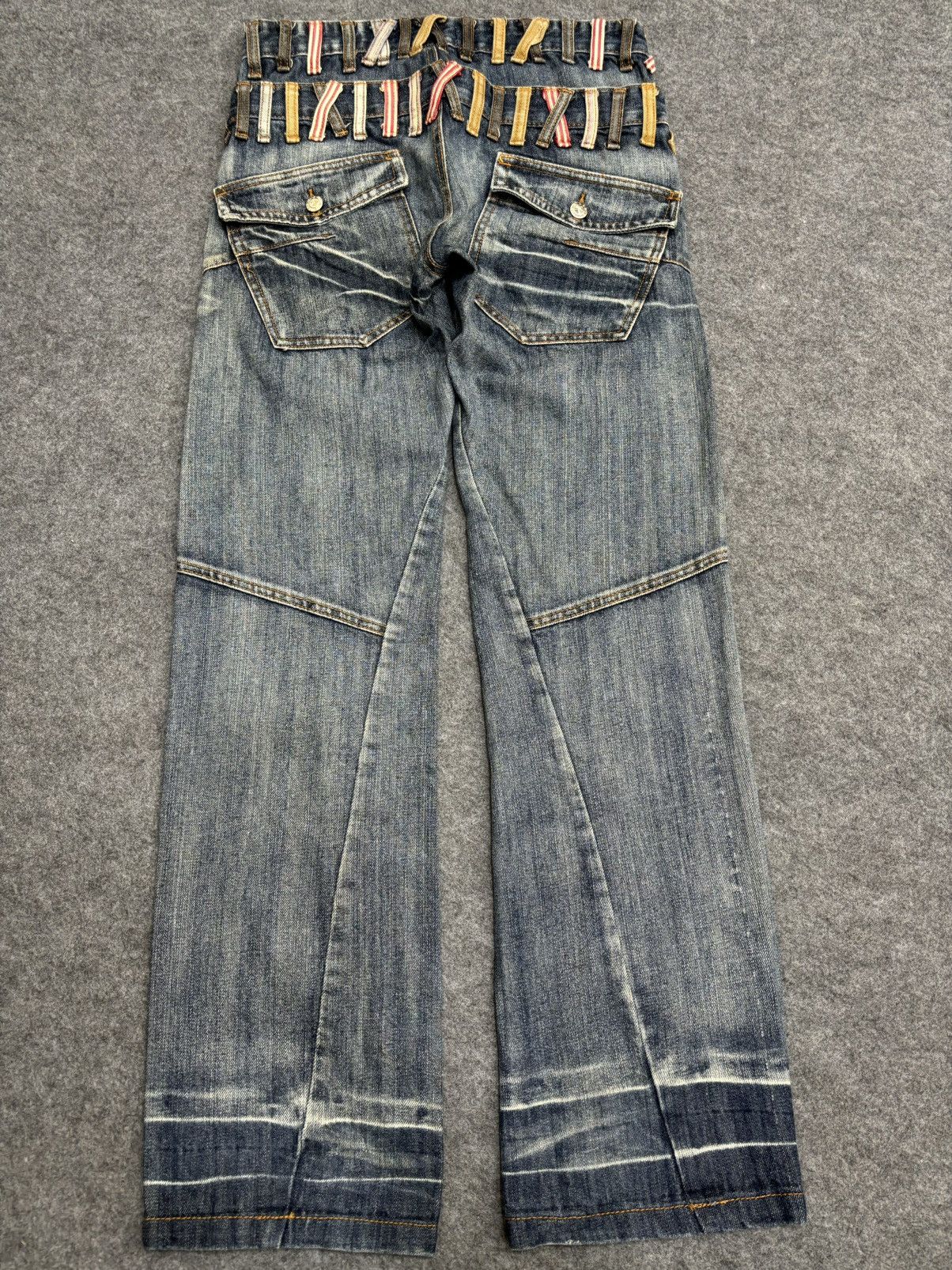 Seditionaries 💥Twsted Leg Double Waist💥Very Rare C.ien Zipper Denim F484 Size US 31 - 12 Thumbnail