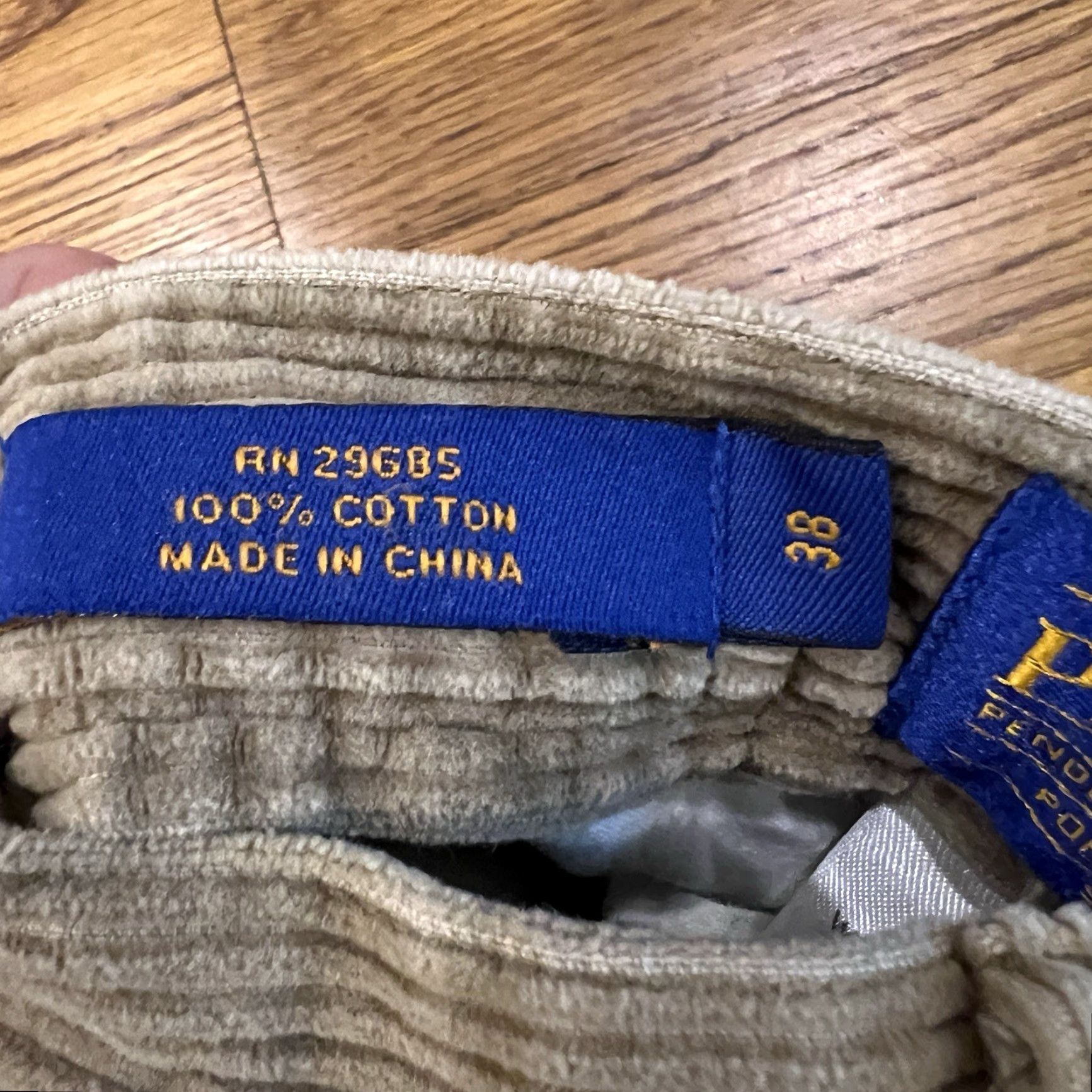 Pendleton VINTAGE Pendleton Tan Beige Corduroy Pants 38x32 Men Regular Straight 90s Retro Chin o Style Size US 38 / EU 54 - 5 Thumbnail