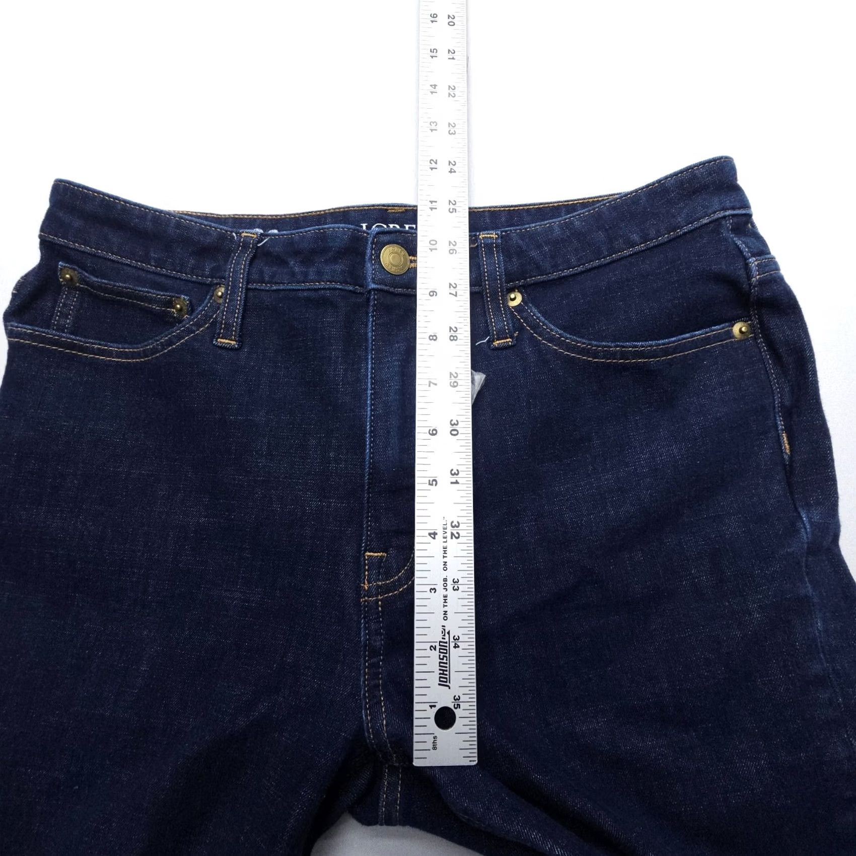 J.Crew J. Crew Jeans Womens 30P Dark Wash Stretch Denim Bohemian Flared 5-Pocket Belt Loops Size 30" / US 8 / IT 44 - 7 Thumbnail