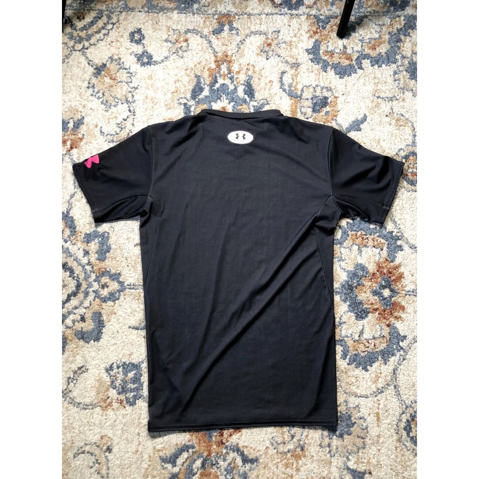 Under Armour Under Armour HeatGear Shirt Mens Large Black Superman Short Sleeve Raglan Crew Neck Compression Athletic Tee Size US L / EU 52-54 / 3 - 6 Thumbnail