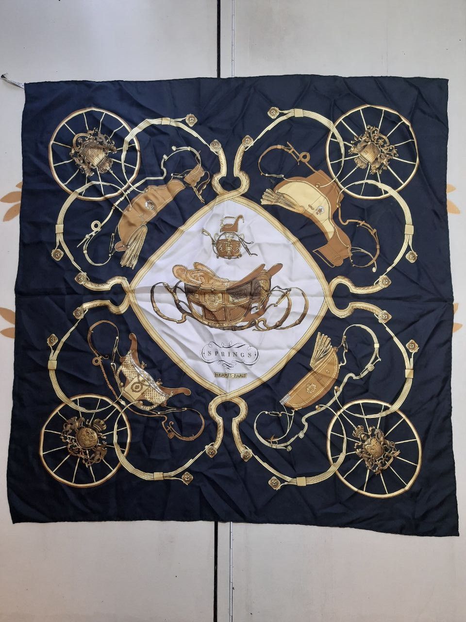 Hermes Hermes Springs by Philippe Ledoux Silk Summer Scarf 1974 Size ONE SIZE - 8 Thumbnail
