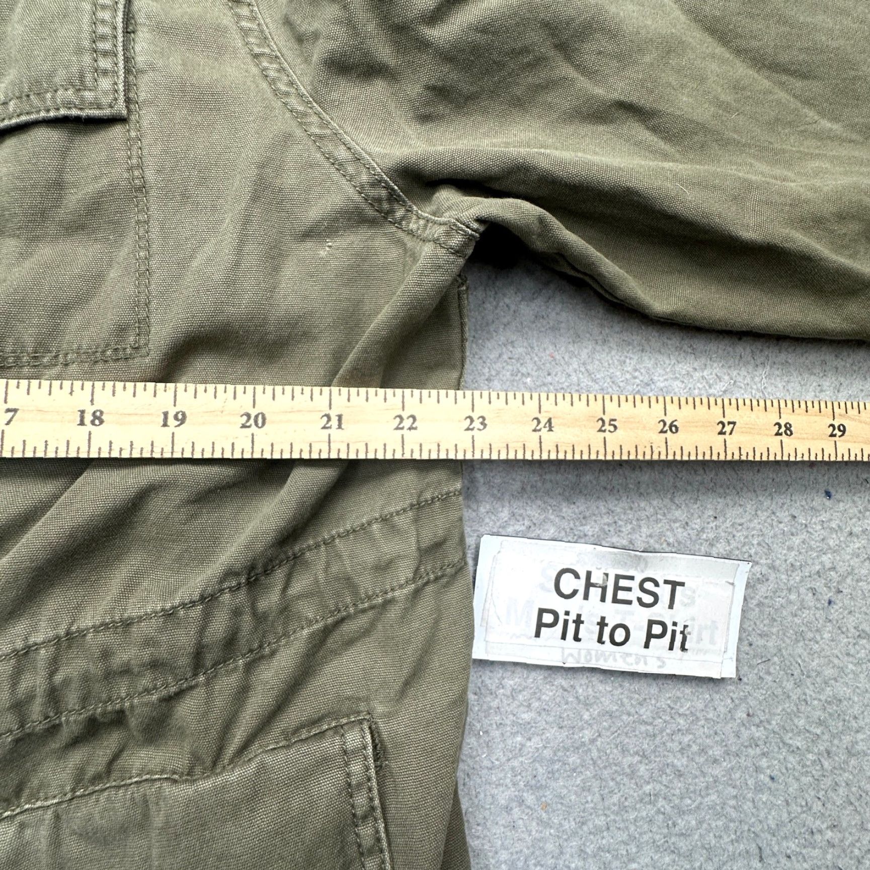 Vintage VINTAGE Ava & Viv Military Jacket Womens 1X Olive Green Pockets Coat Hooded Utility Jacket Size XL / US 12-14 / IT 48-50 - 5 Thumbnail