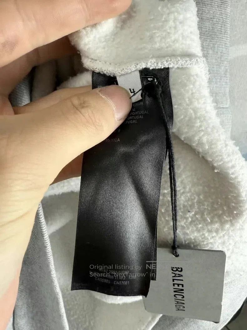 Balenciaga Balenciaga Gray Distressed Graffiti Hoodie. Size US XS / EU 42 / 0 - 4 Thumbnail