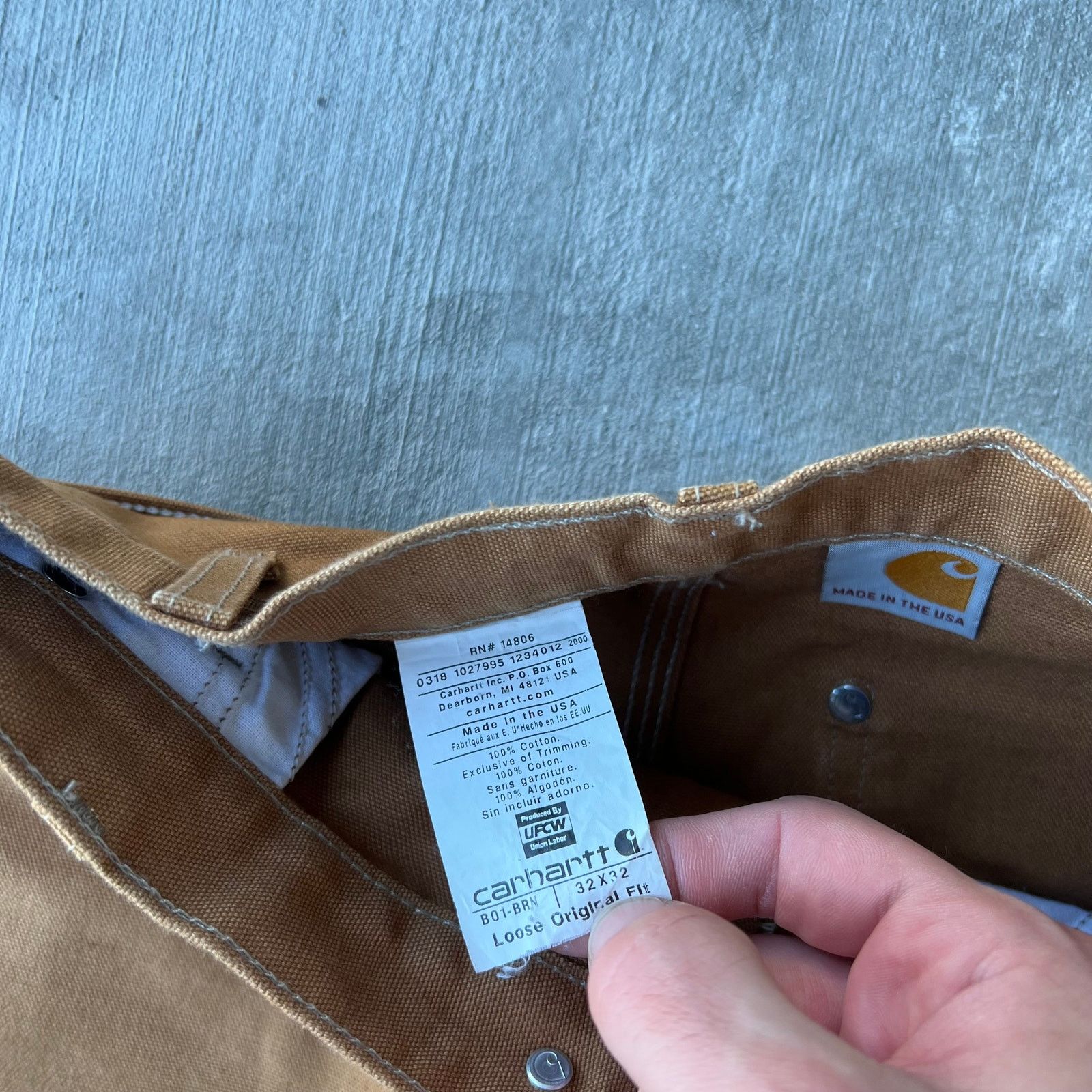 Carhartt × Vintage Carhartt brown double knee work wear carpenter pants Size US 31 - 6 Thumbnail