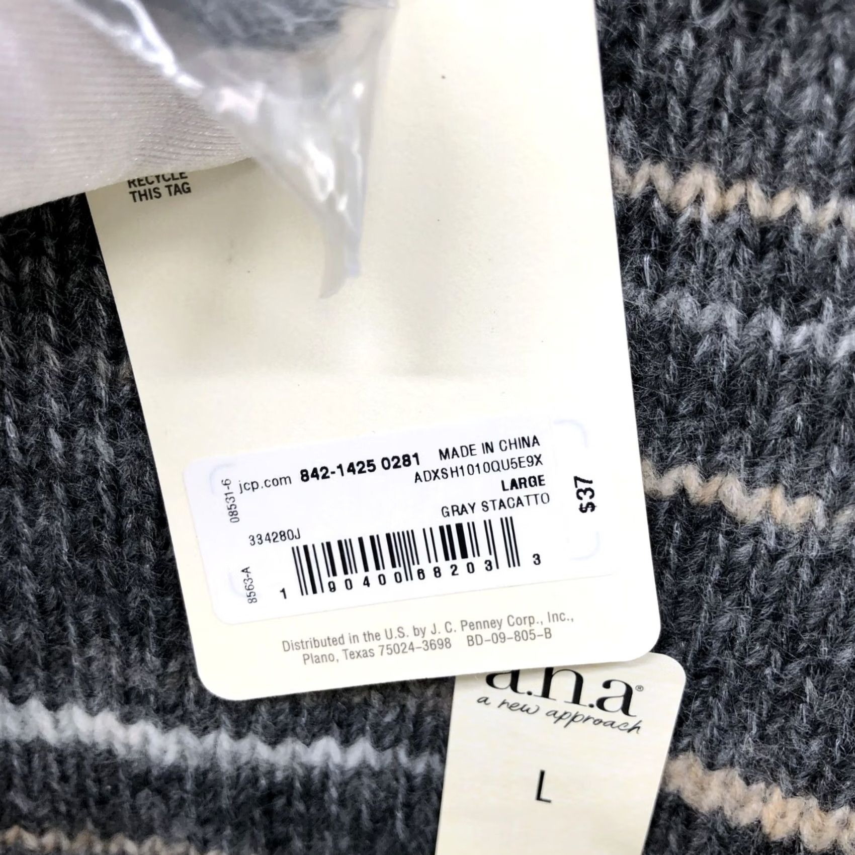 Vintage NWT A.N.A. Sweater Womens Large L Gray Crewneck Pullover Knit Stacatto Size L / US 10 / IT 46 - 5 Thumbnail