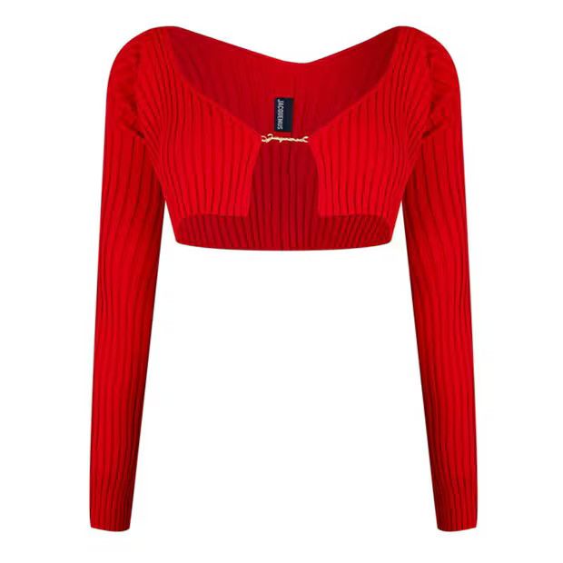 Jacquemus o1g2r1mq1024 Cardigan in Red Size M / US 6-8 / IT 42-44 - 1 Thumbnail