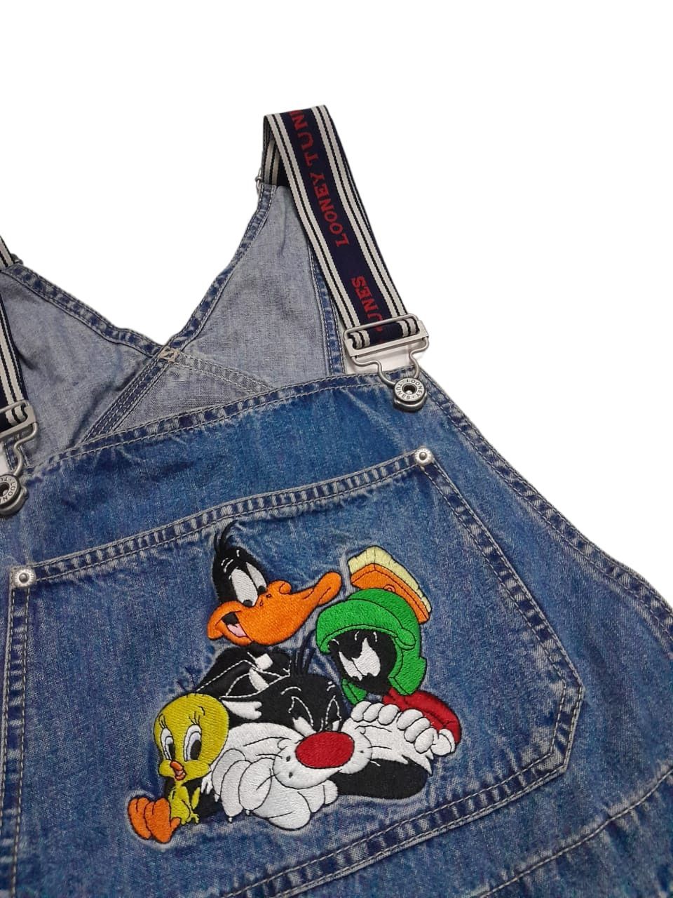 Vintage × Warner Bros 90s Looney Tunes Warner Bros Denim Overalls (F55) Waist 32 Size US 32 / EU 48 - 3 Thumbnail