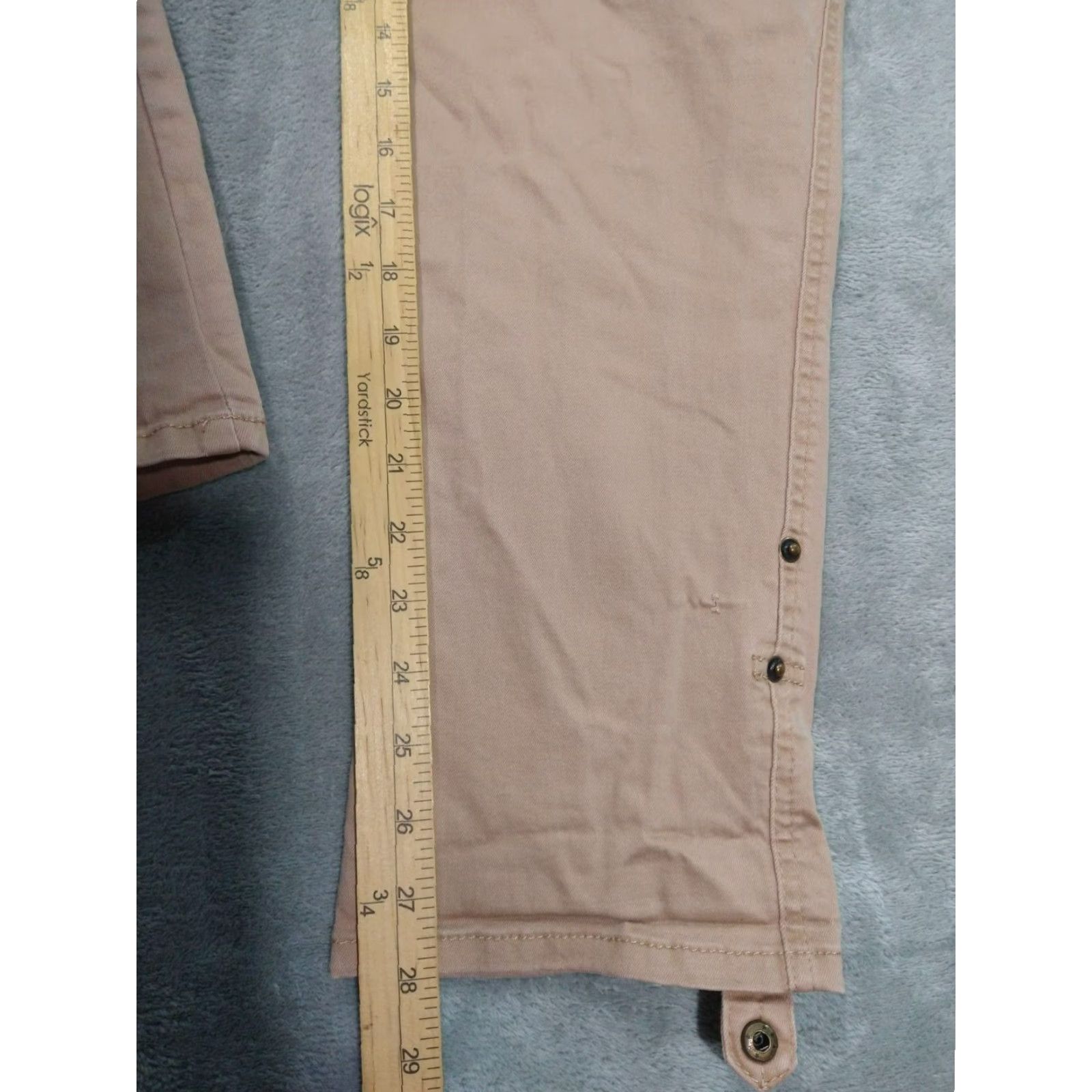 Vintage Democracy High Rise Cargo Pants Womens 12 Beige Utility Stretch Pockets Casual Size 34" / US 12 / IT 48 - 5 Thumbnail