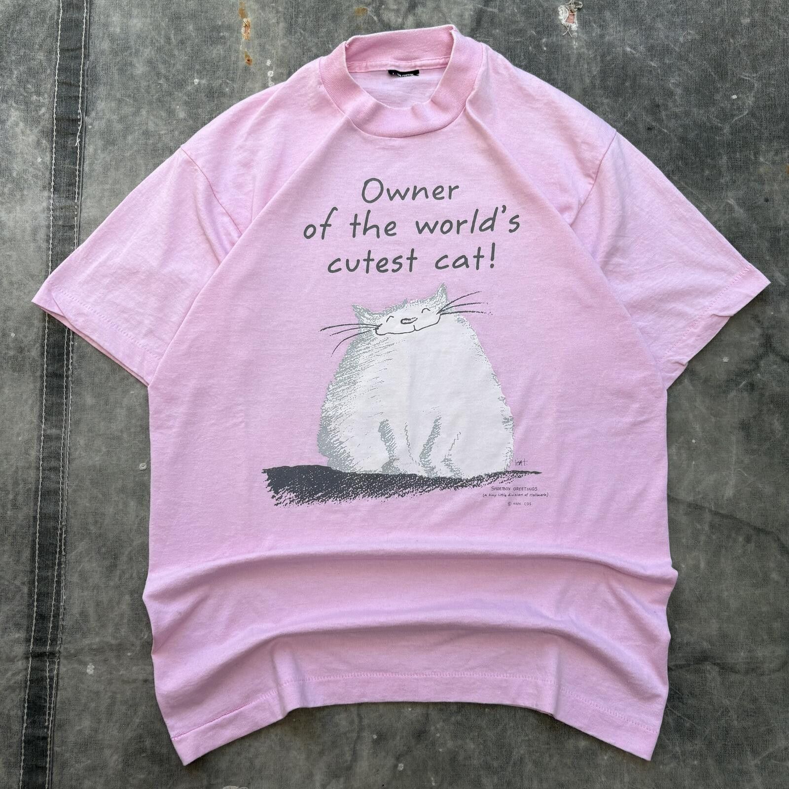 Vintage Vintage 90s Owner Of The World’s Cutest Cat Hallmark Shirt Size L / US 10 / IT 46 - 1 Thumbnail