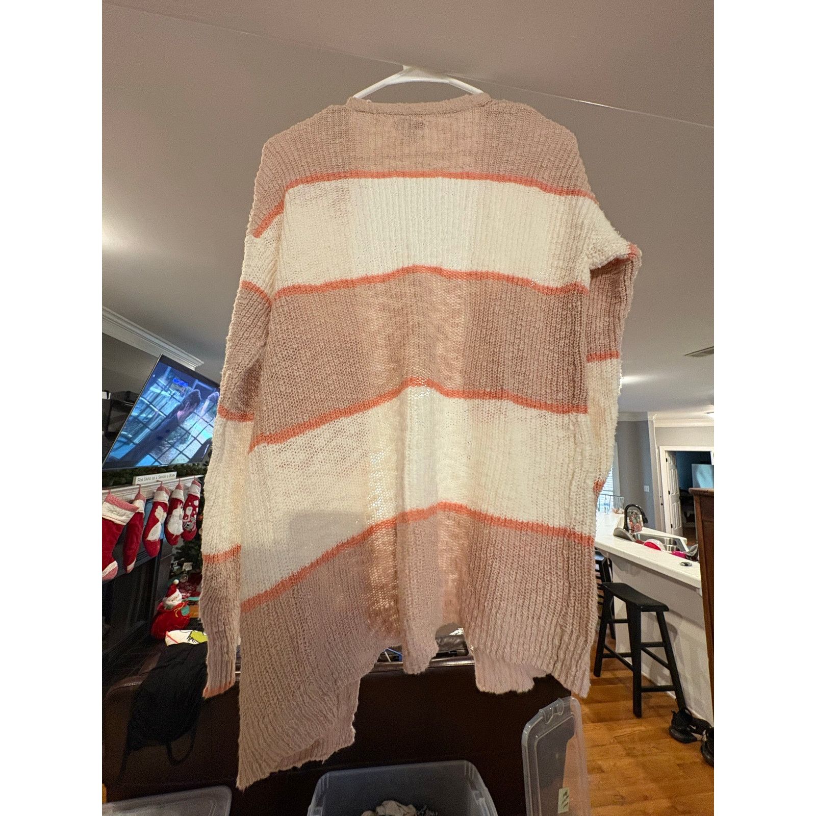 Nine West Nine West Women’s Striped Open Front Cardigan Size Small Size S / US 4 / IT 40 - 4 Thumbnail