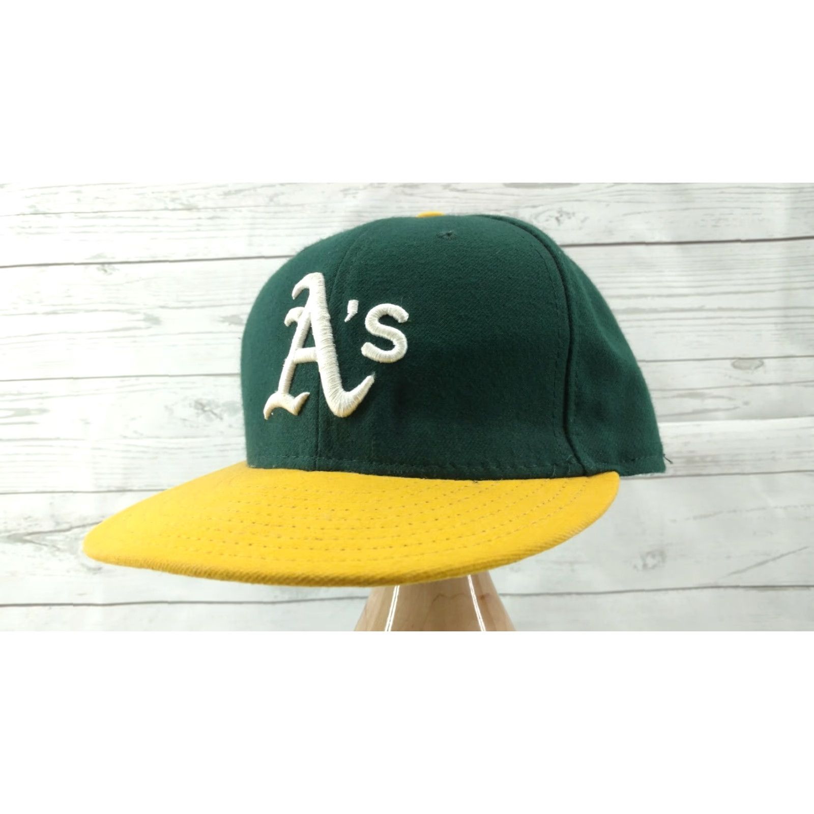 New Era New Era Oakland A's 7 3/8 Authentic Collection 59FIFTY Fitted Hat Green Mens Baseball Cap Size ONE SIZE - 3 Thumbnail