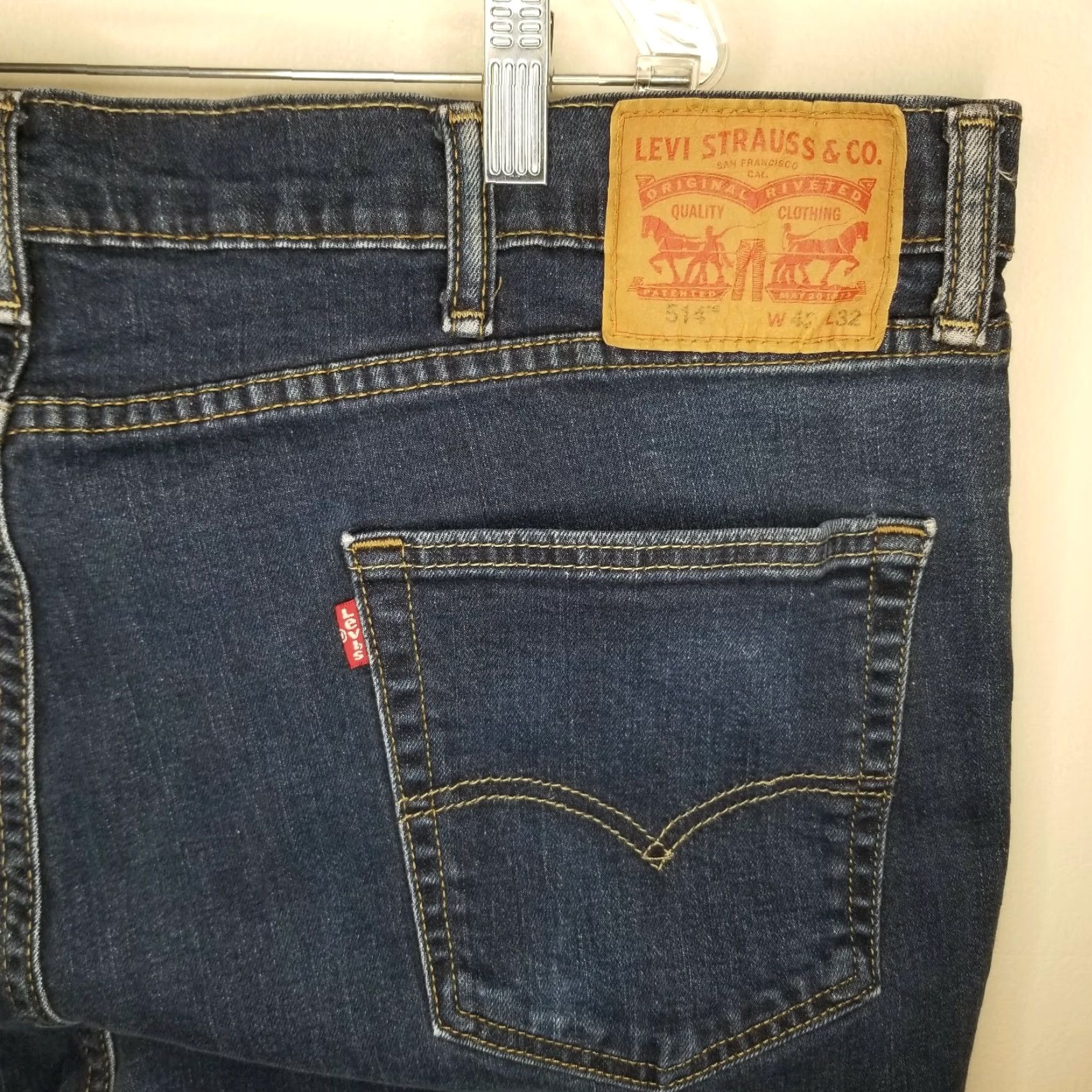 Levi's Levi's 514 Straight Jeans Men's Size 42x32 Blue Size US 42 / EU 58 - 6 Thumbnail