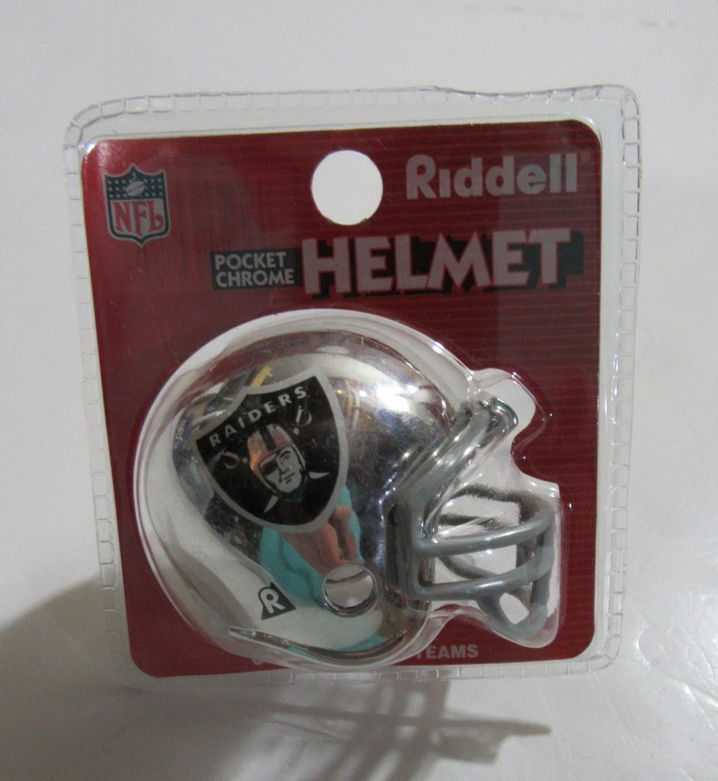 Riddell Riddell Pocket Pro Football Helmet Oakland Raiders Chrome Size ONE SIZE - 1 Thumbnail