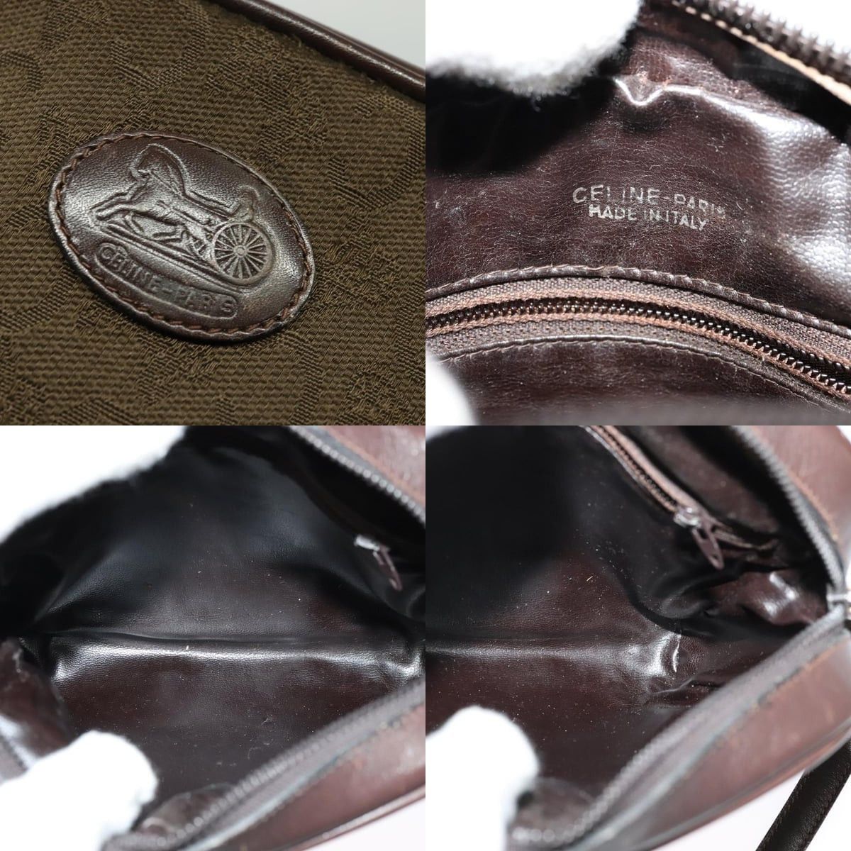 Celine CELINE C Sulky Shoulder Bag Canvas Brown Gold Size ONE SIZE - 11 Thumbnail