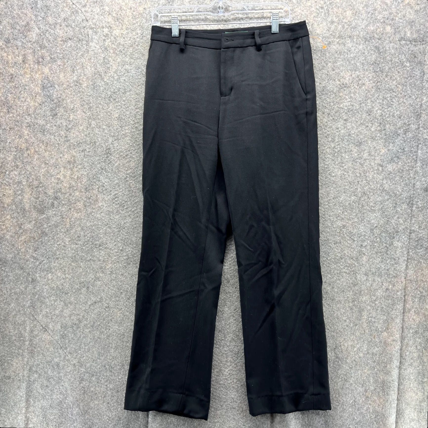 Ralph Lauren Lauren Ralph Lauren Pants Women 6 Black Chino Pleated Wool 29in Inseam Front Pleated Straight Leg Buttons Zip Casual Formal Travel Size 28" / US 6 / IT 42 - 2 Thumbnail