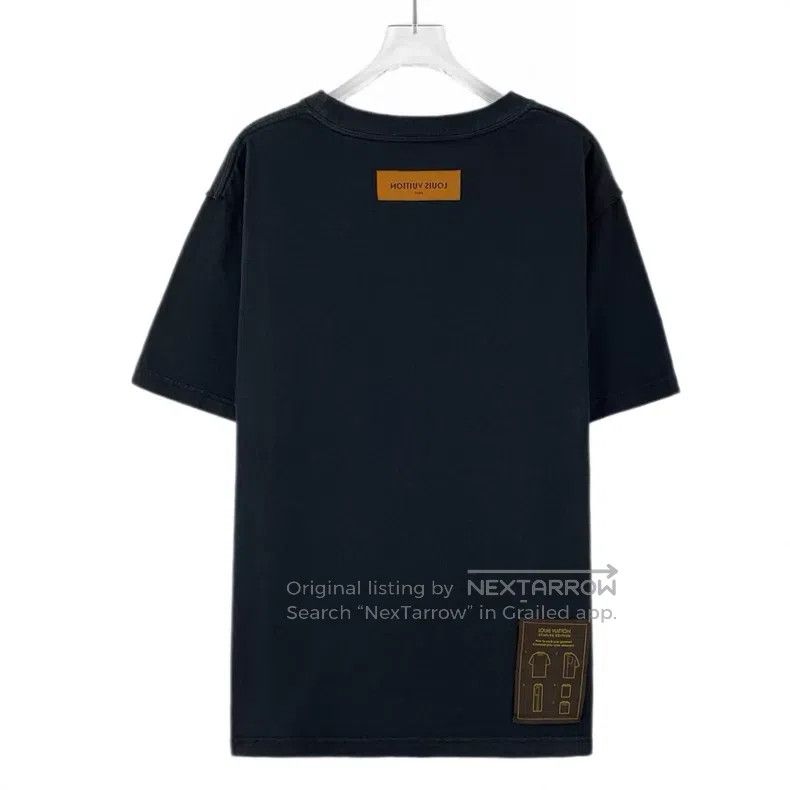 Louis Vuitton Louis Vuitton 24 Black Instructions Cotton Crew Neck Short Size US XL / EU 56 / 4 - 2 Thumbnail