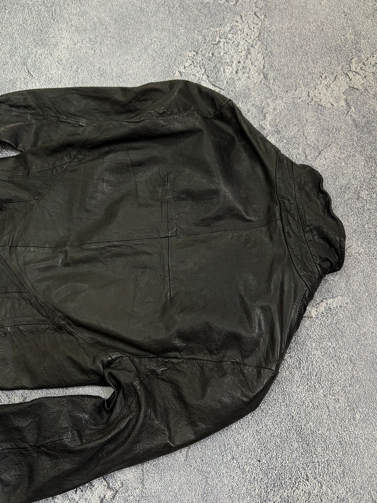 Allsaints AllSaints Black Distressed Avant-Garde Leather Blazer UK 6 Size XS / US 0-2 / IT 36-38 - 10 Thumbnail