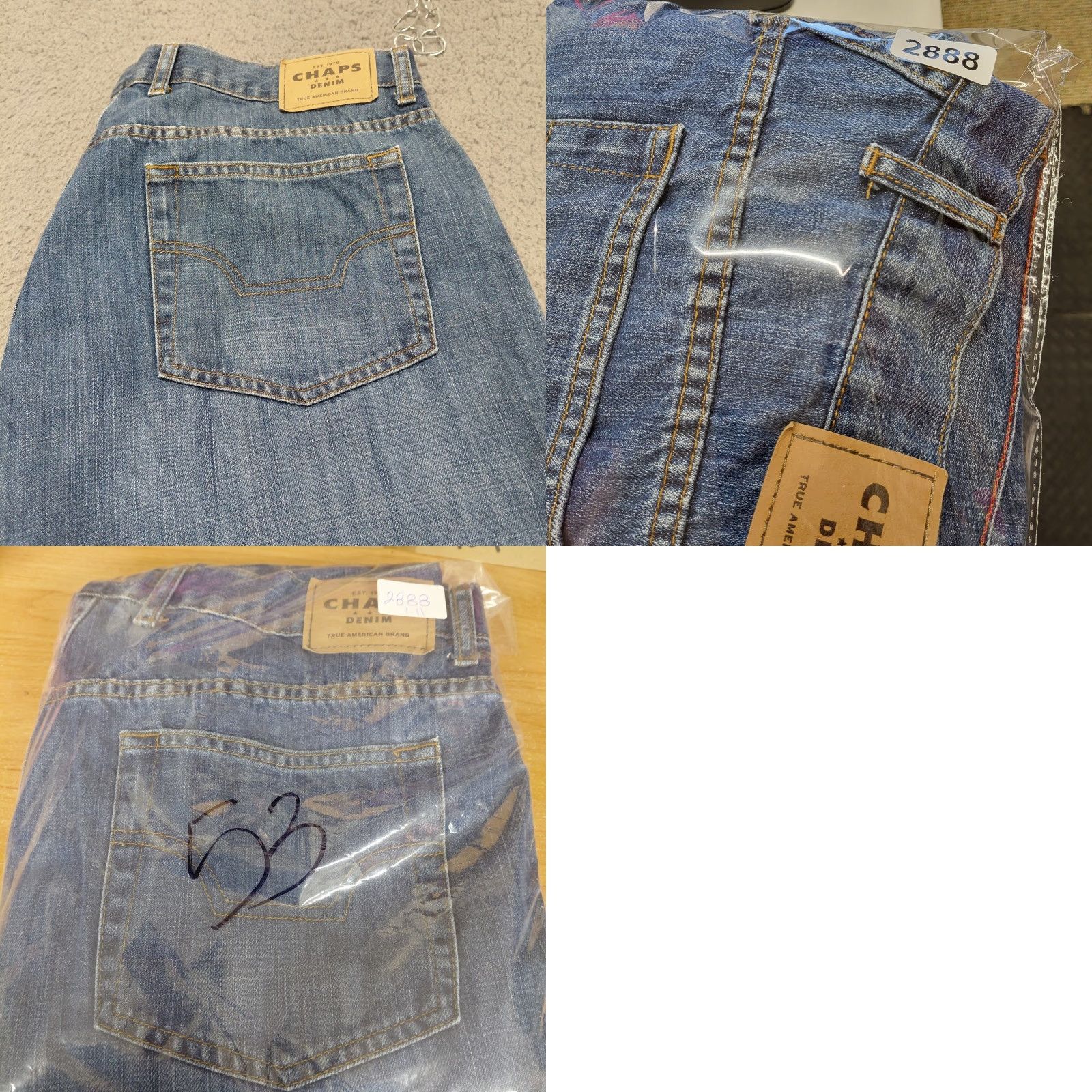Chaps Chaps Jeans Men's 38x34 Blue Straight Fit Denim 100% Cotton Dad Jeans Regular Fit Jeans Mens Casual Pant Size US 38 / EU 54 - 10 Thumbnail