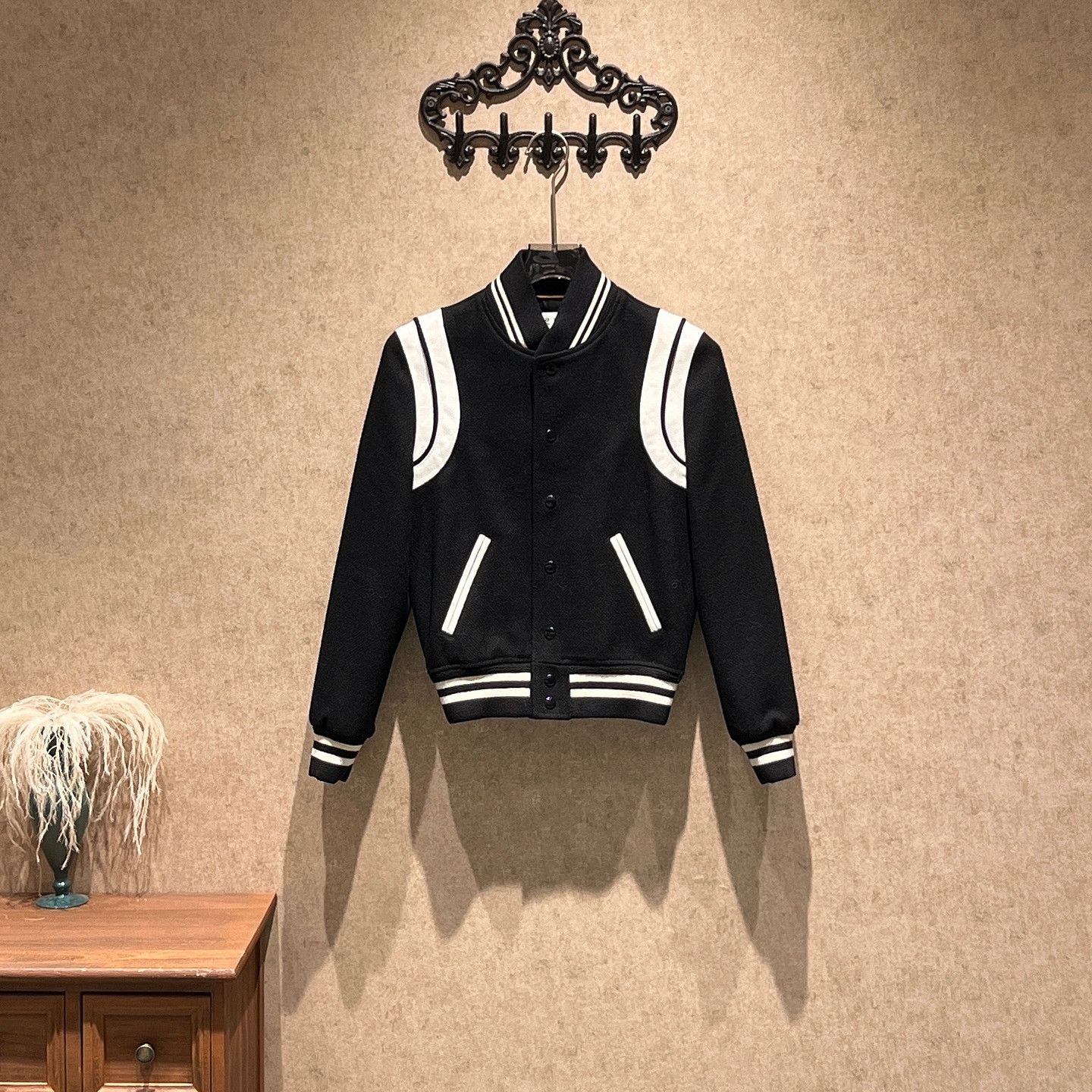 Saint Laurent Paris Saint Laurent Wool Varsity Jacket Size 34 Size XS / US 0-2 / IT 36-38 - 1 Thumbnail
