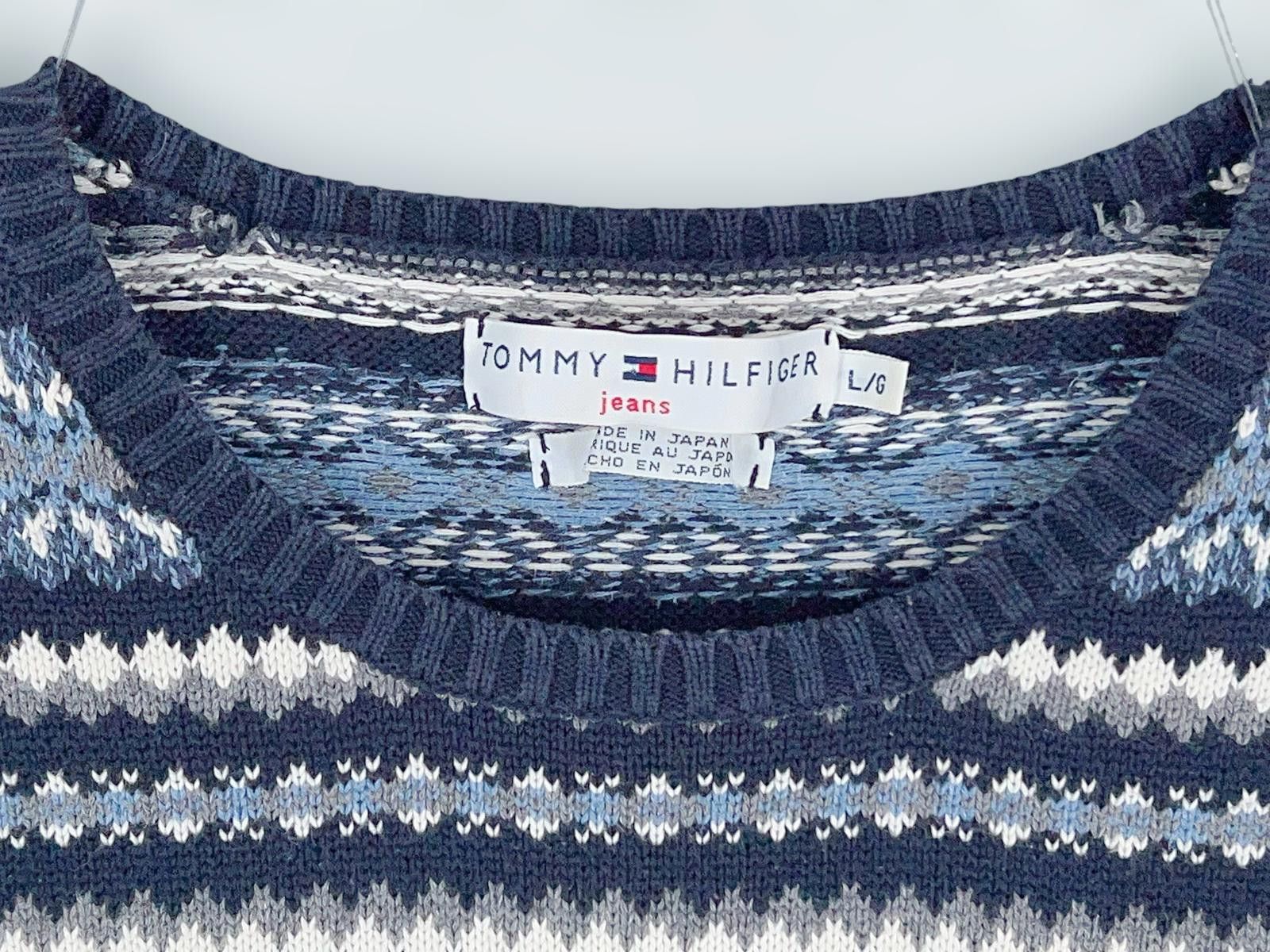 Tommy Hilfiger 90s Tommy Hilfiger Nordic Knit Pullover Sweater L Size L / US 10 / IT 46 - 4 Thumbnail