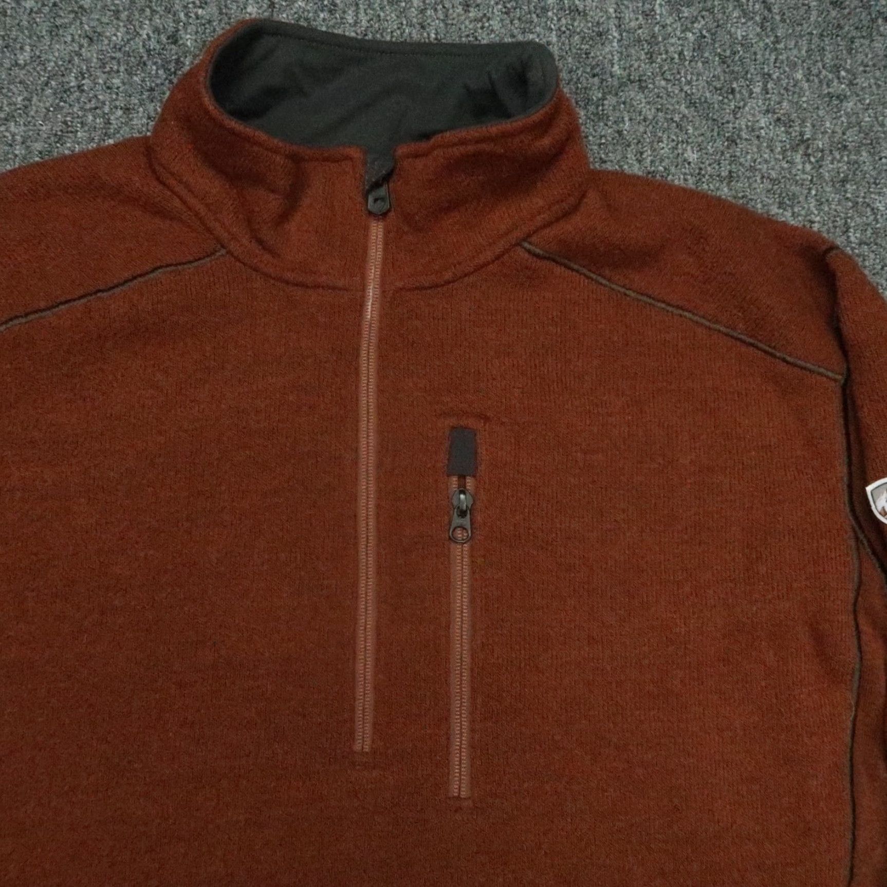 Vintage Kuhl Pullover Mens XXL Red Interceptor Quarter Zip Sweater Hiking Outdoors 2XL Size US XXL / EU 58 / 5 - 2 Thumbnail