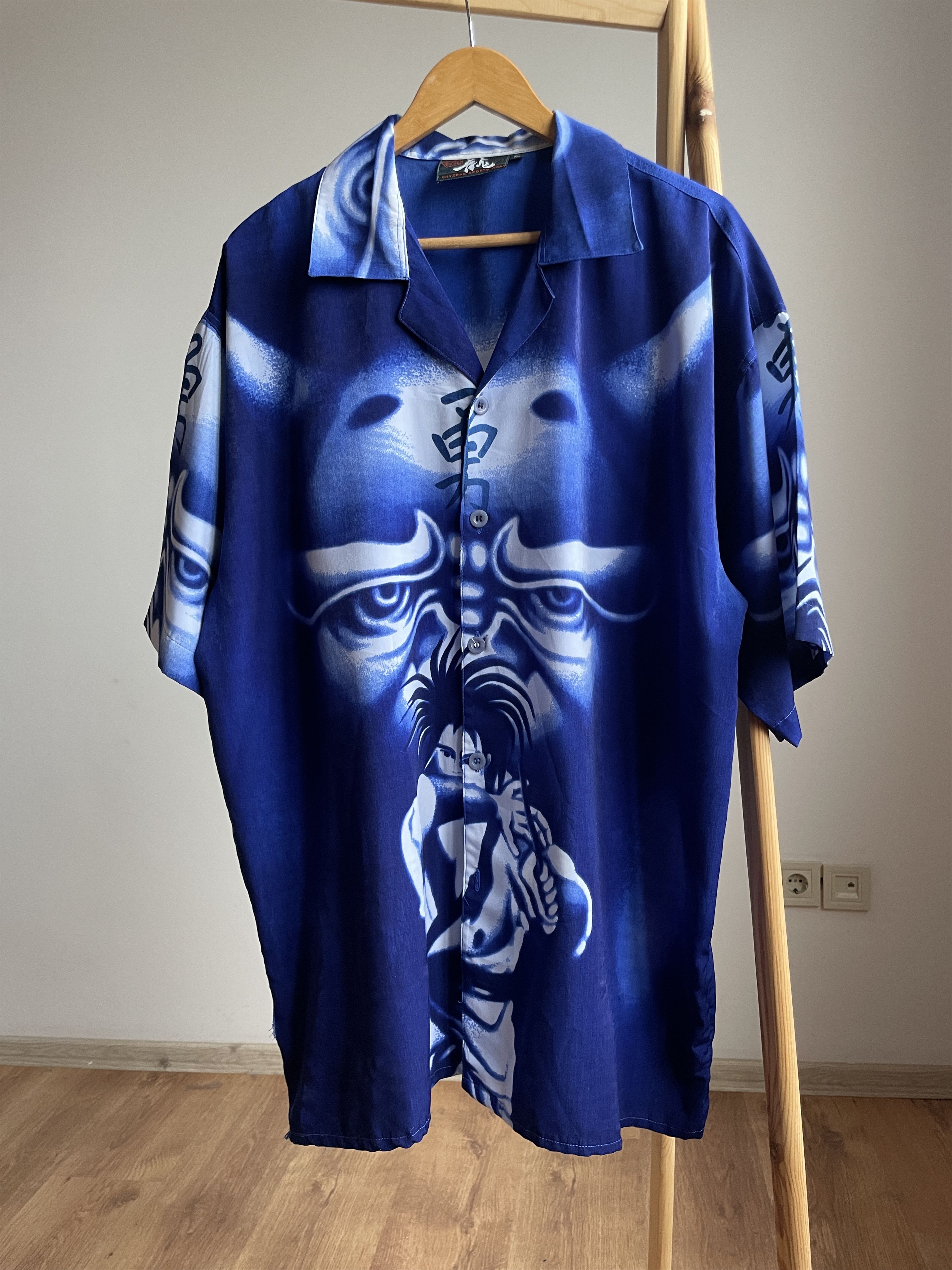 Vintage Oxyzone Samurai Anime Vintage Y2K Camp Collar Shirt Size US XL / EU 56 / 4 - 1 Thumbnail