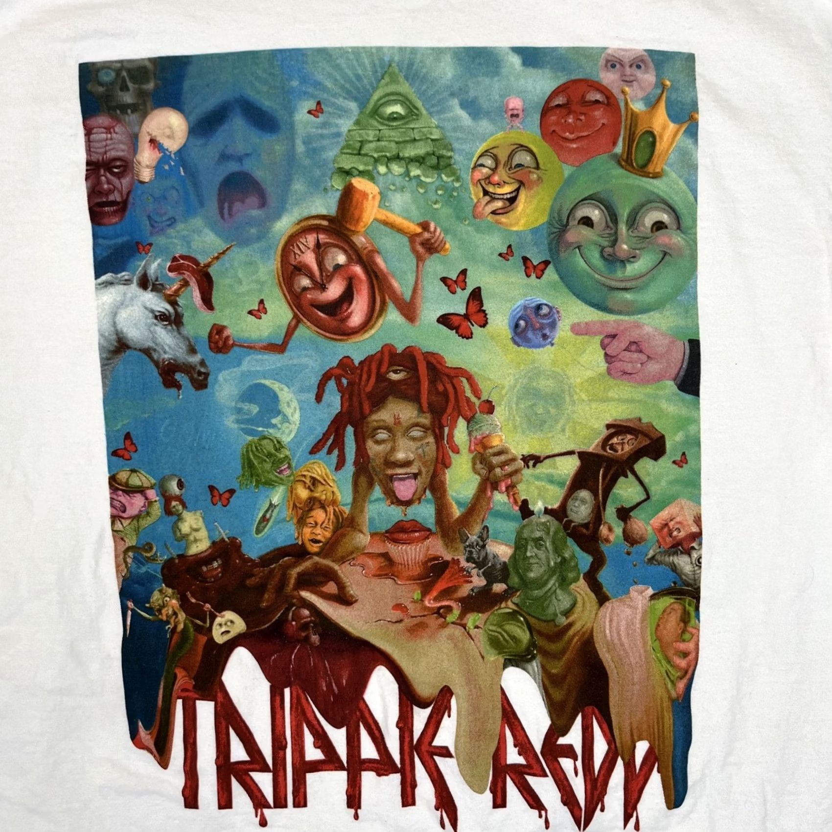 Vintage Trippie Redd Life’s A Trip T-Shirt Mens Large White Concert Tour Merch Shirt Men Regular Short Sleeve Crew Neck Cotton Graphic Print Size US L / EU 52-54 / 3 - 2 Thumbnail
