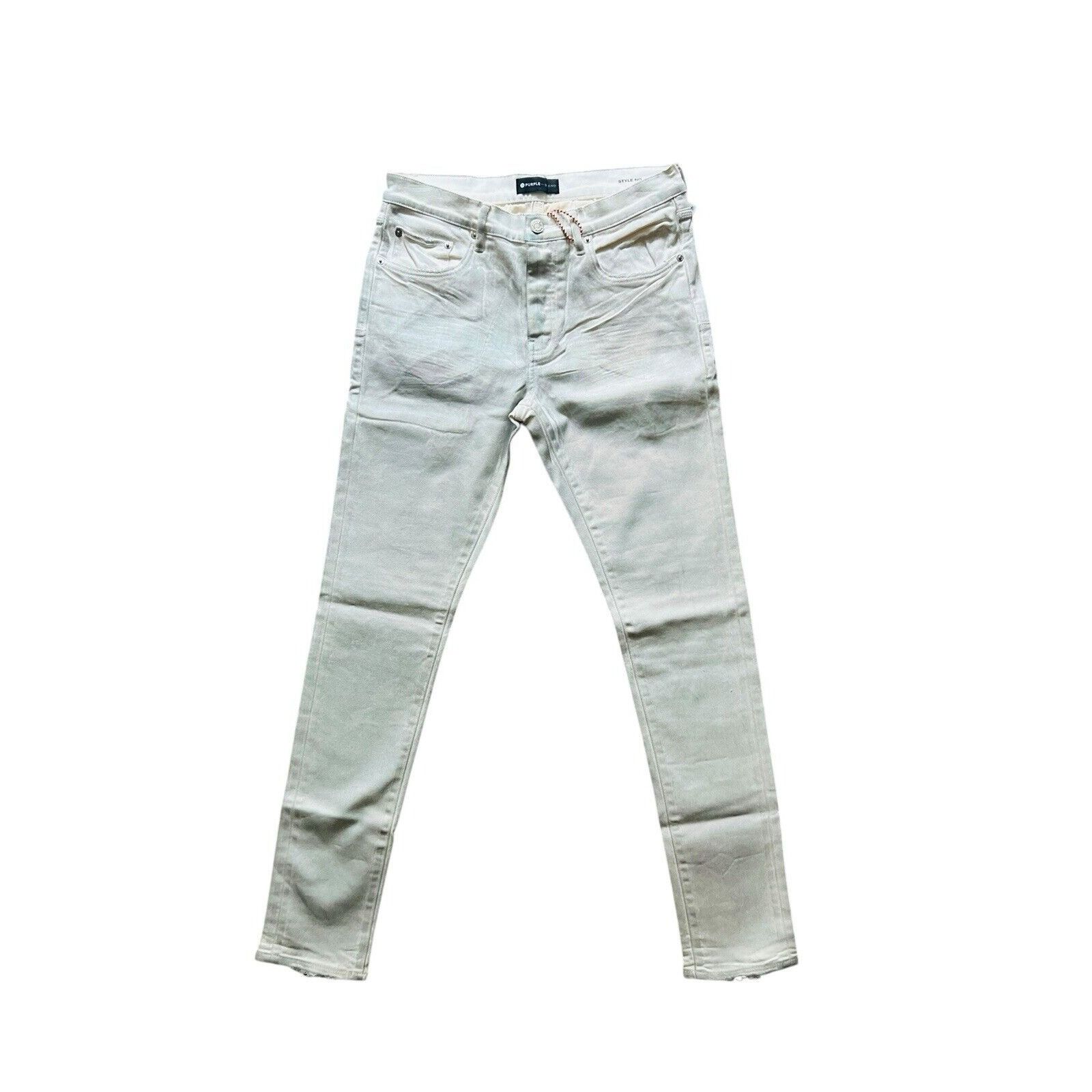 Purple × Purple Brand Purple Brand Jeans Mens Slim Fit White P001 Size 31/30 Size US 31 - 2 Thumbnail